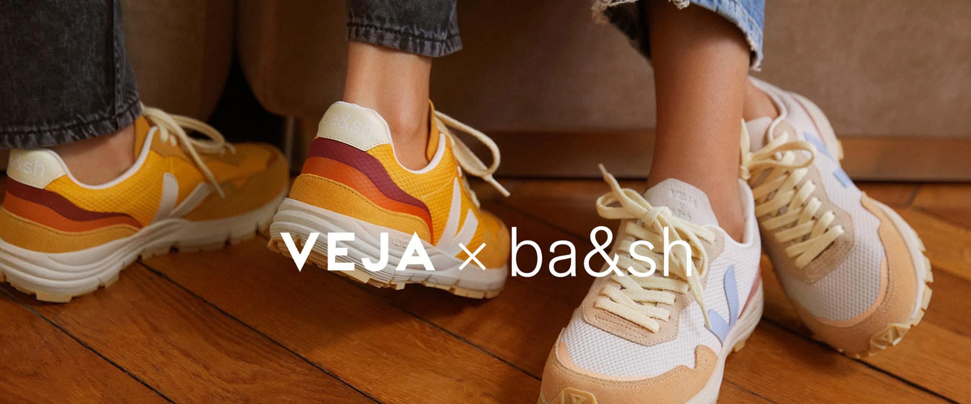 ba&sh new collection, bash shoes, accessories, collab veja x ba&sh, collaboration sneakers, sneakers, yellow, beige, autumn winter 2022