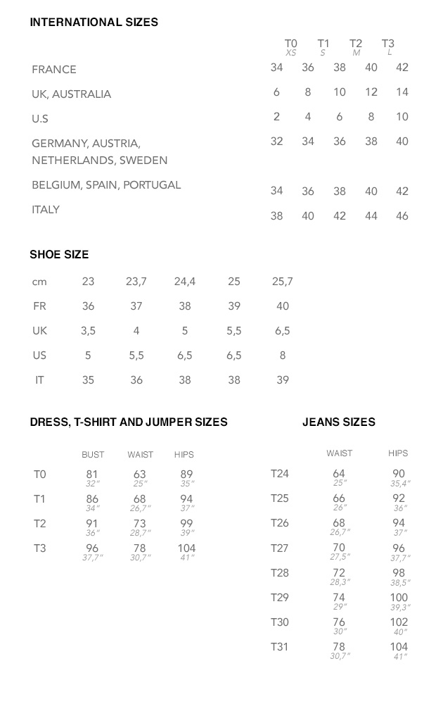 ba&sh Paris Sizing Guide