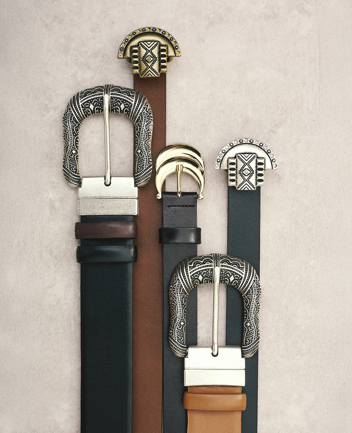 Five models of belts