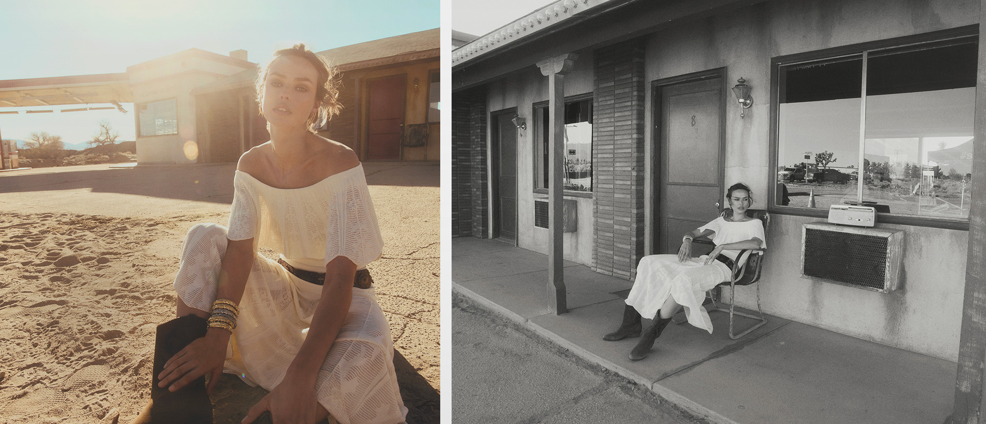 Woman wearing a white top and a skirt