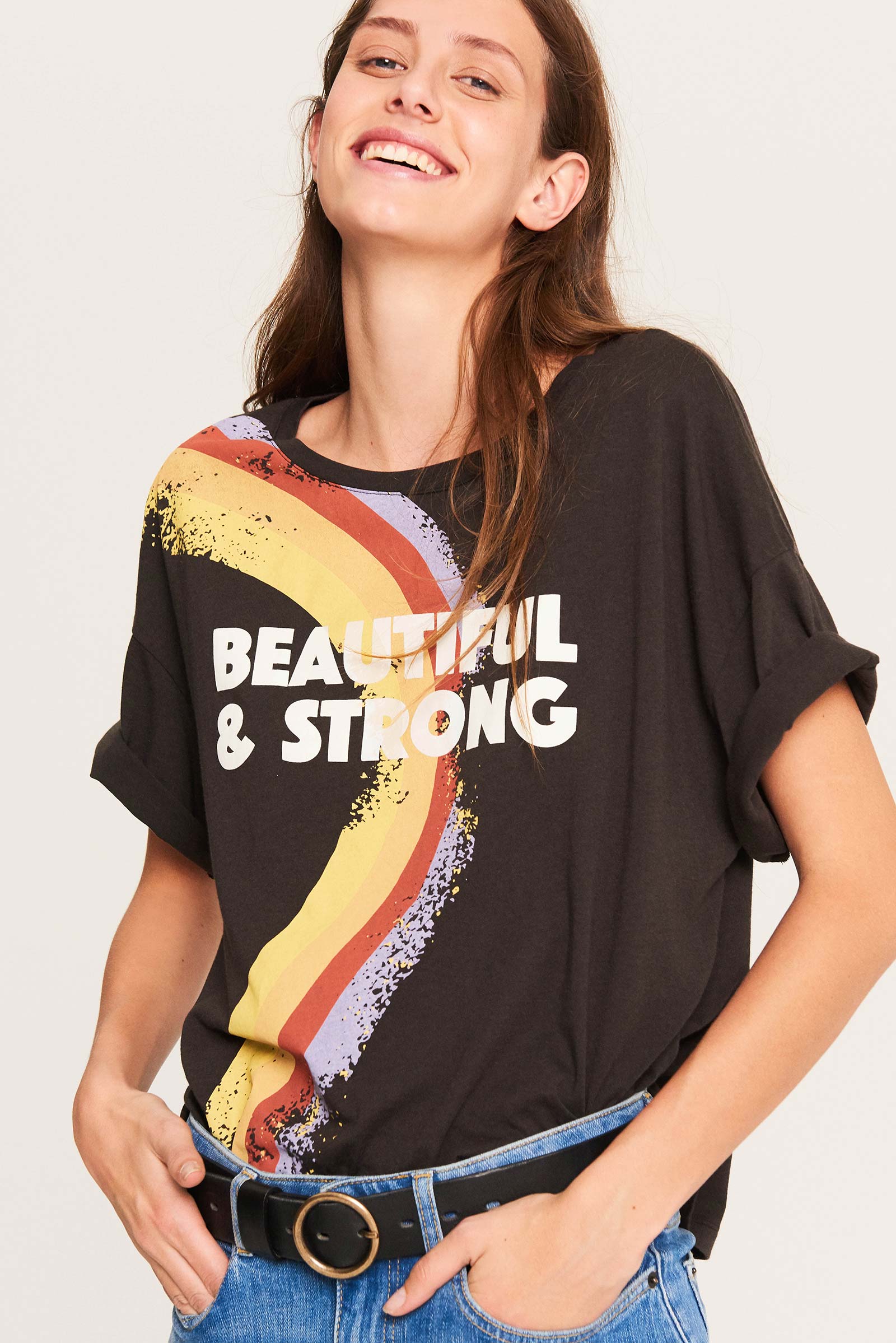 bash t shirt beautiful and strong