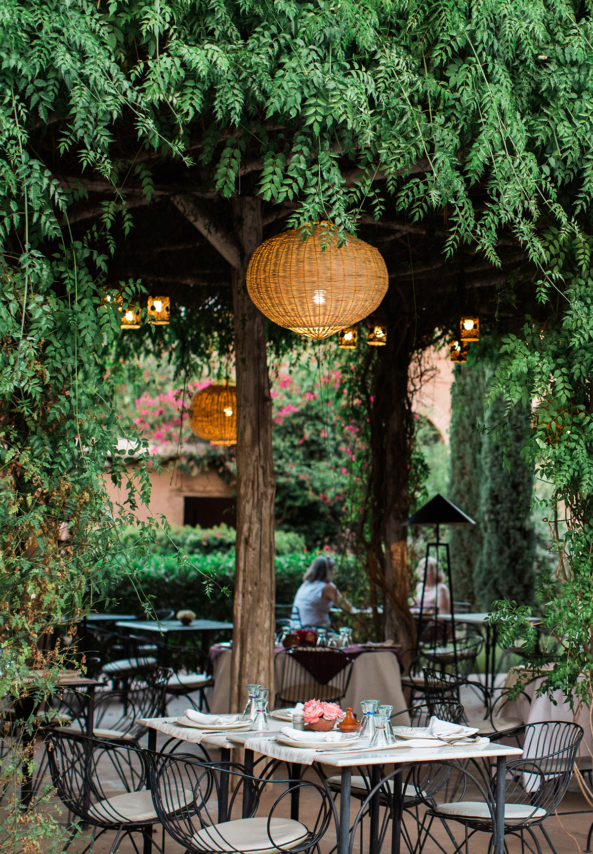 A restaurant under the trees