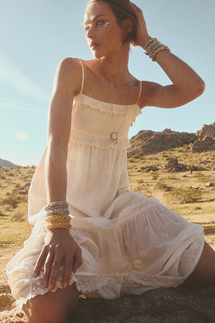 a model with a white dress