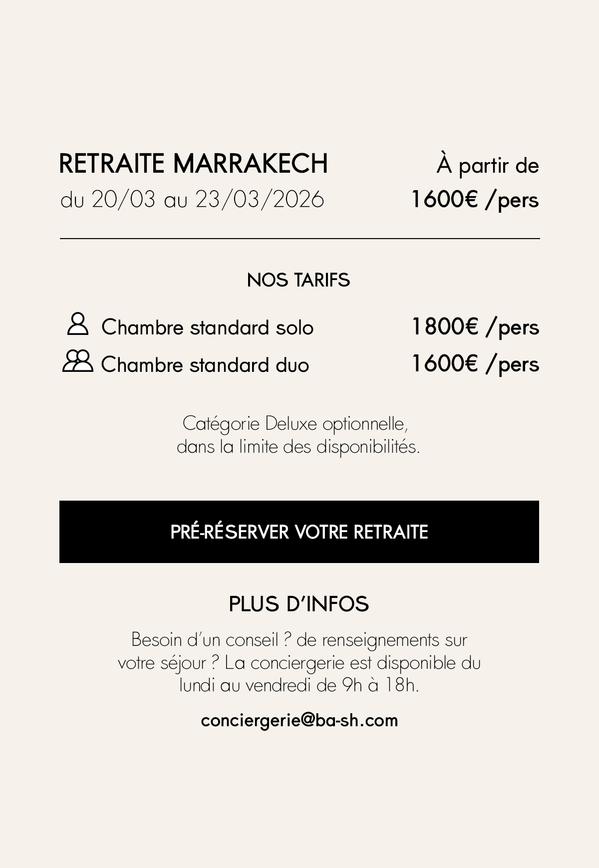 Description of the wellness escape