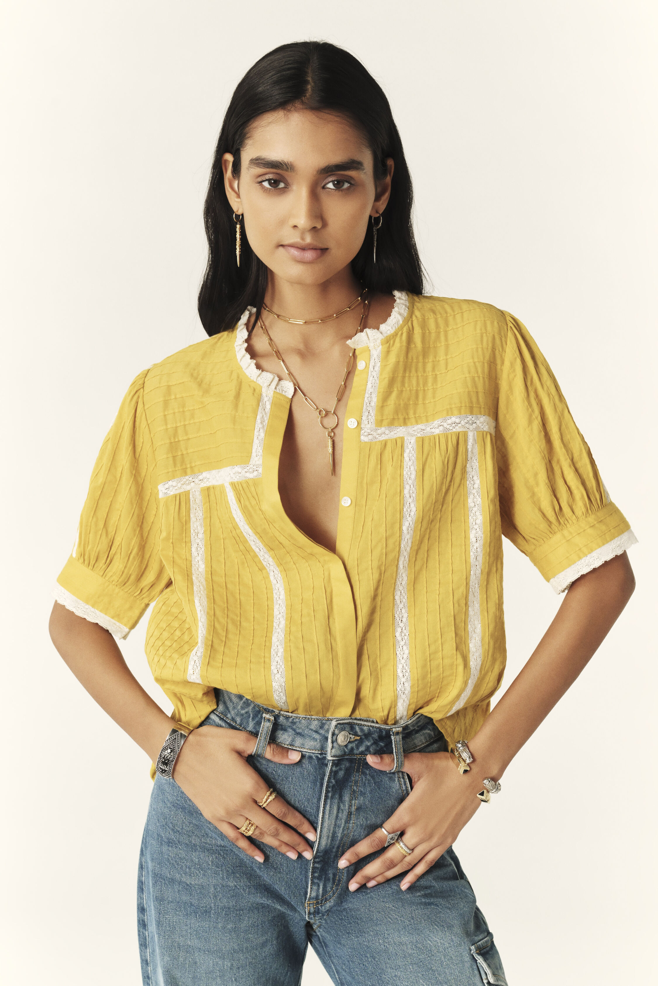 ShortSleeved Top Poeme Yellow // ba&sh UK
