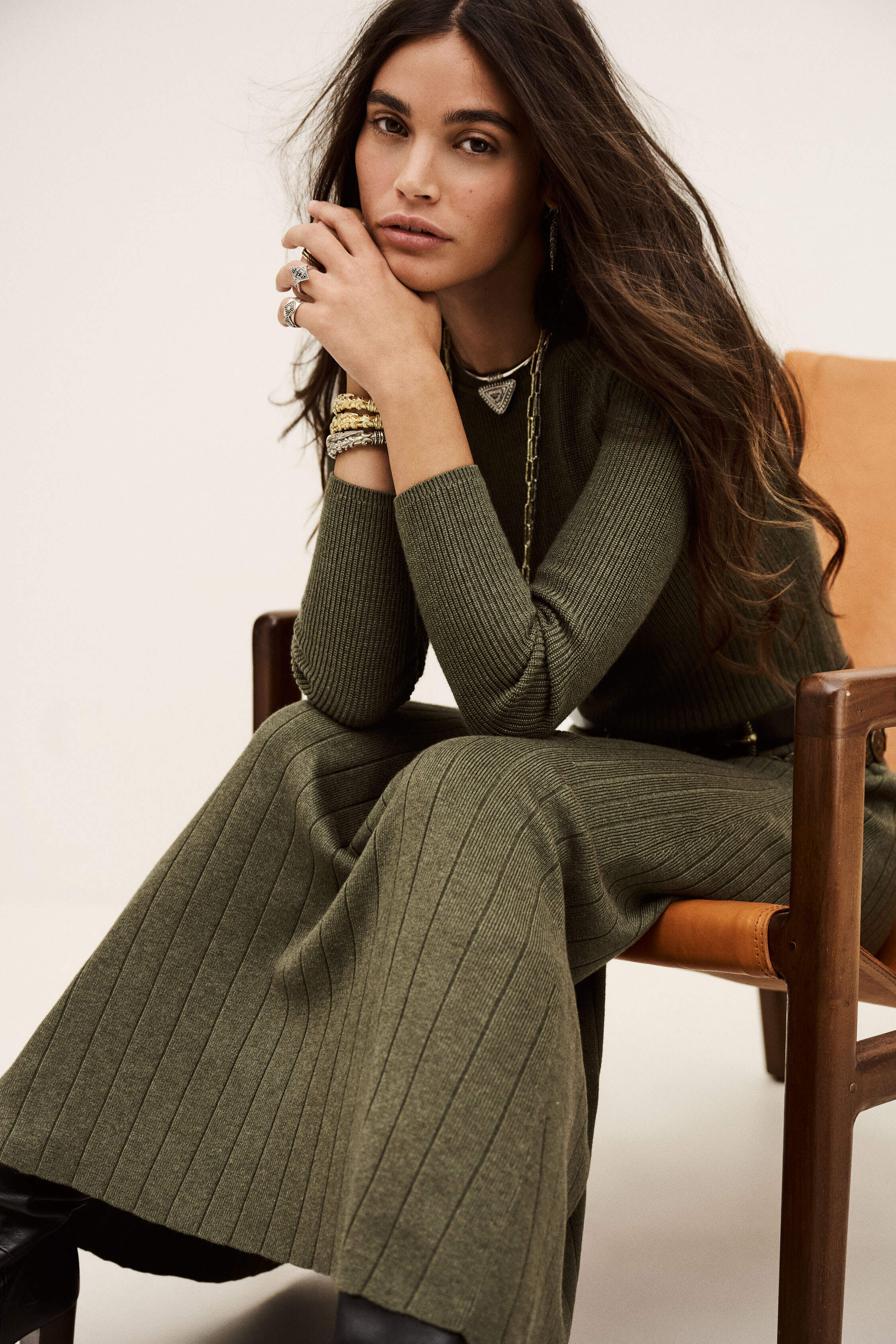 green emerald velvet dress Baltic Born Womens Lark Sweater Dress | Green