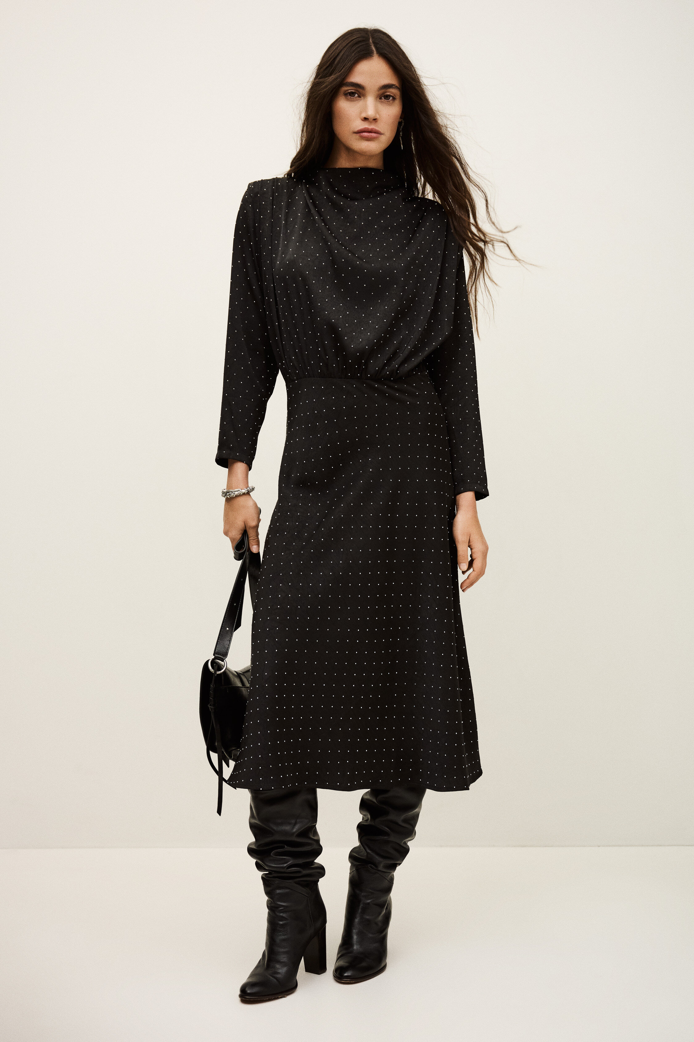 bash black dresses ba&sh Dellia Midi Dress