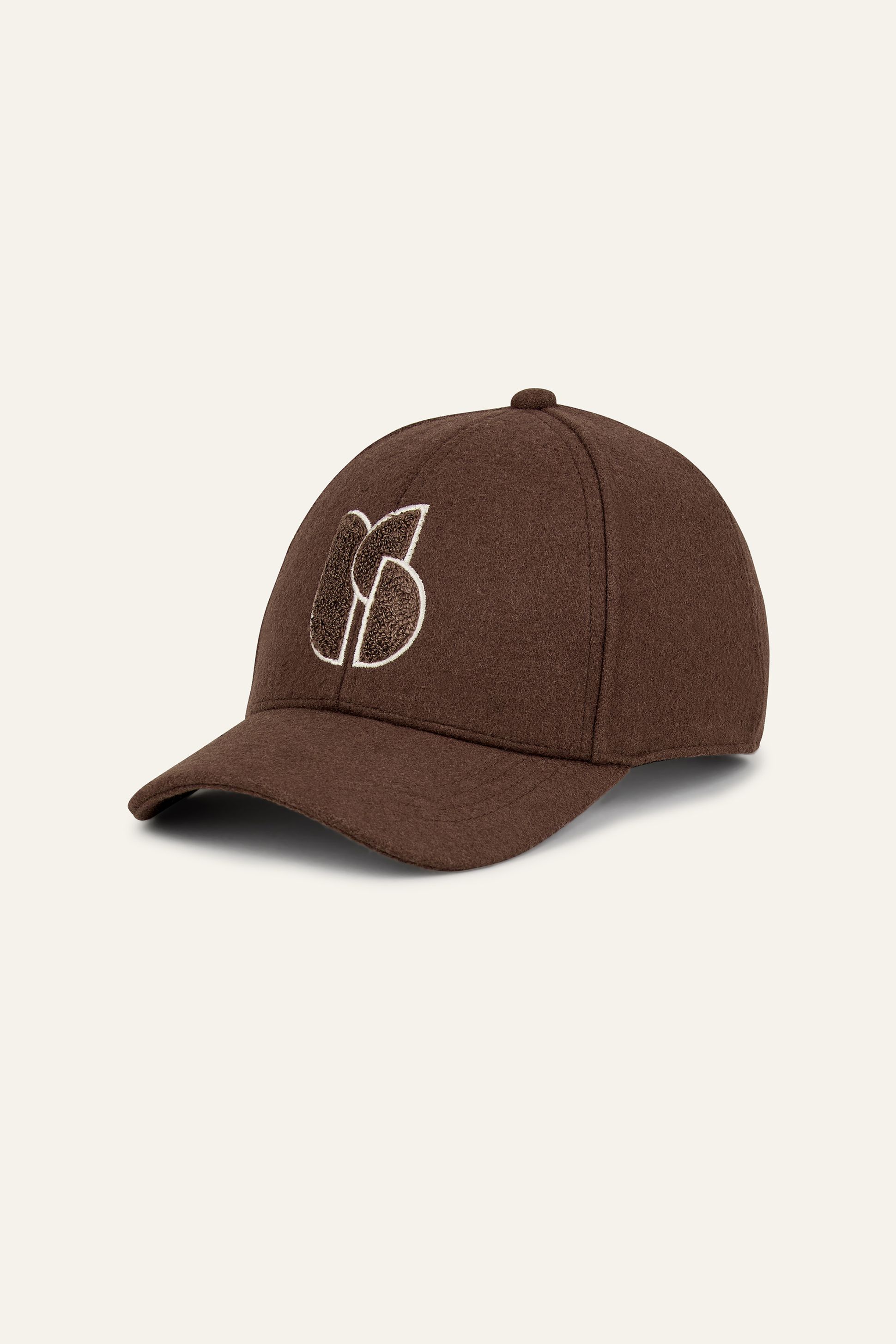 BEST NWT Ba&sh Hugo Embroidered Wool-Blend Cap Plums Wine Burgundy HUGO - Embroidered-logo sweater in virgin wool - Dark Red main image 2