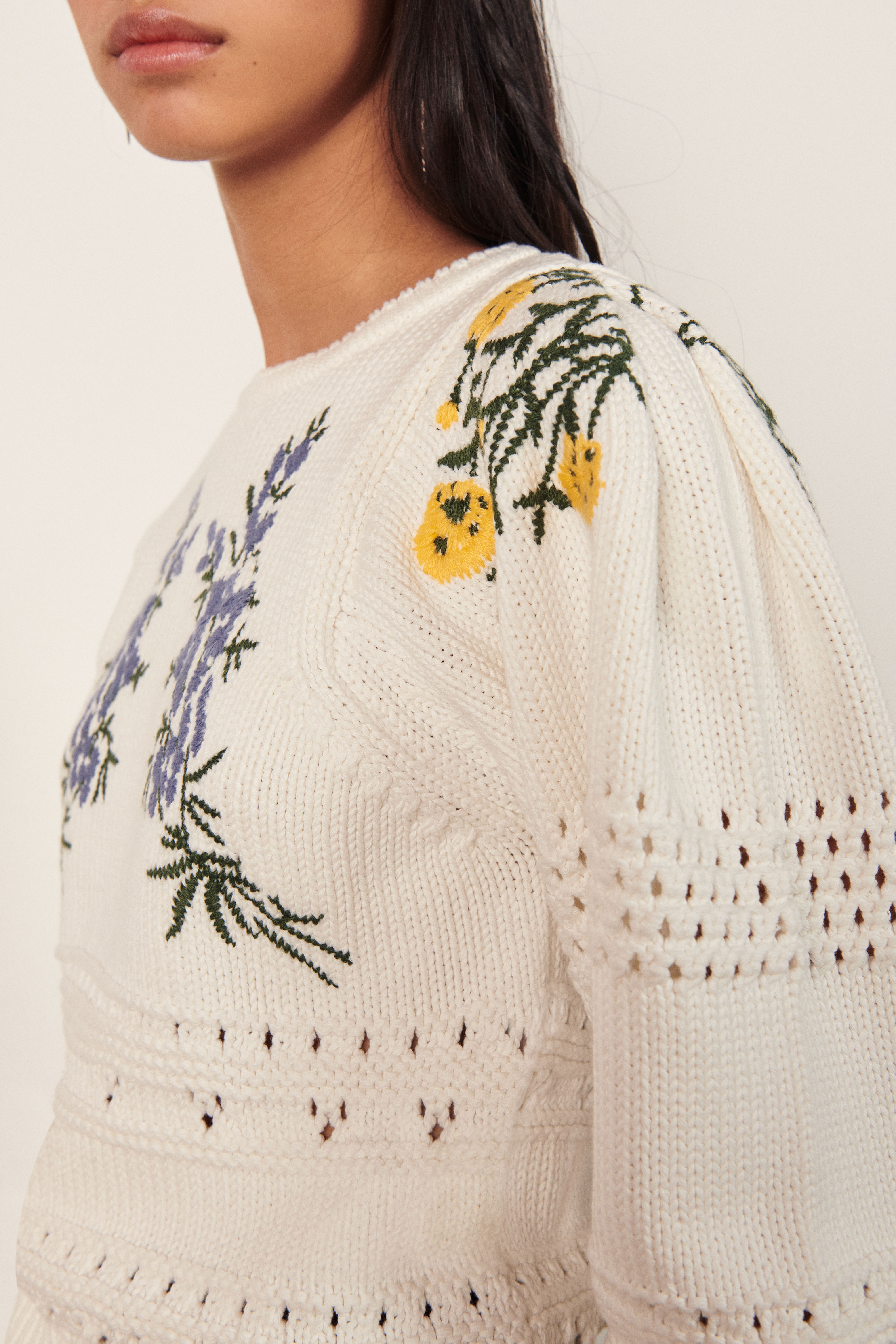 cotton embroidered sweater MIRO OFF 