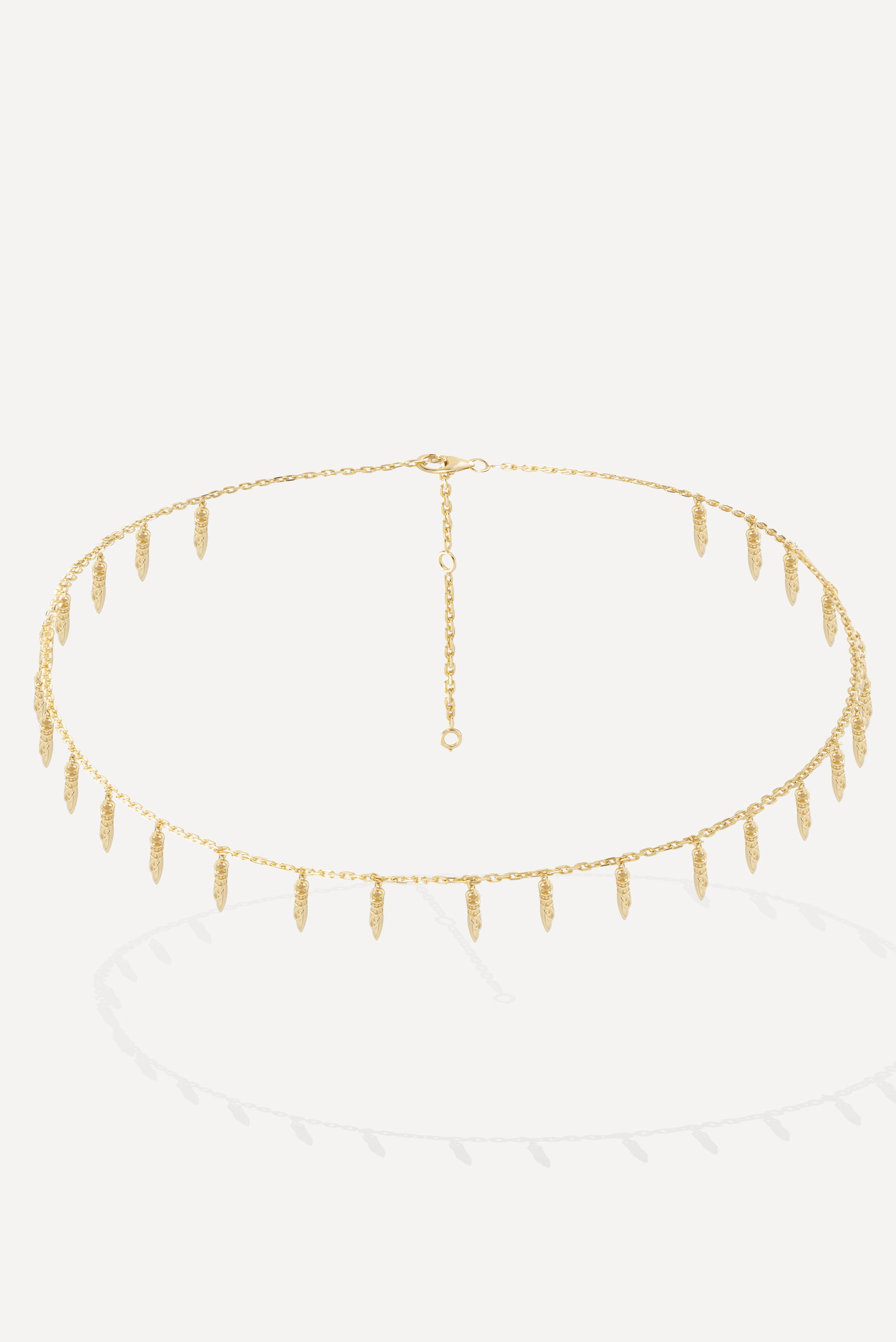 Collier chaîne et pendentif ovale - Doré or fin 24K - Léonie & France