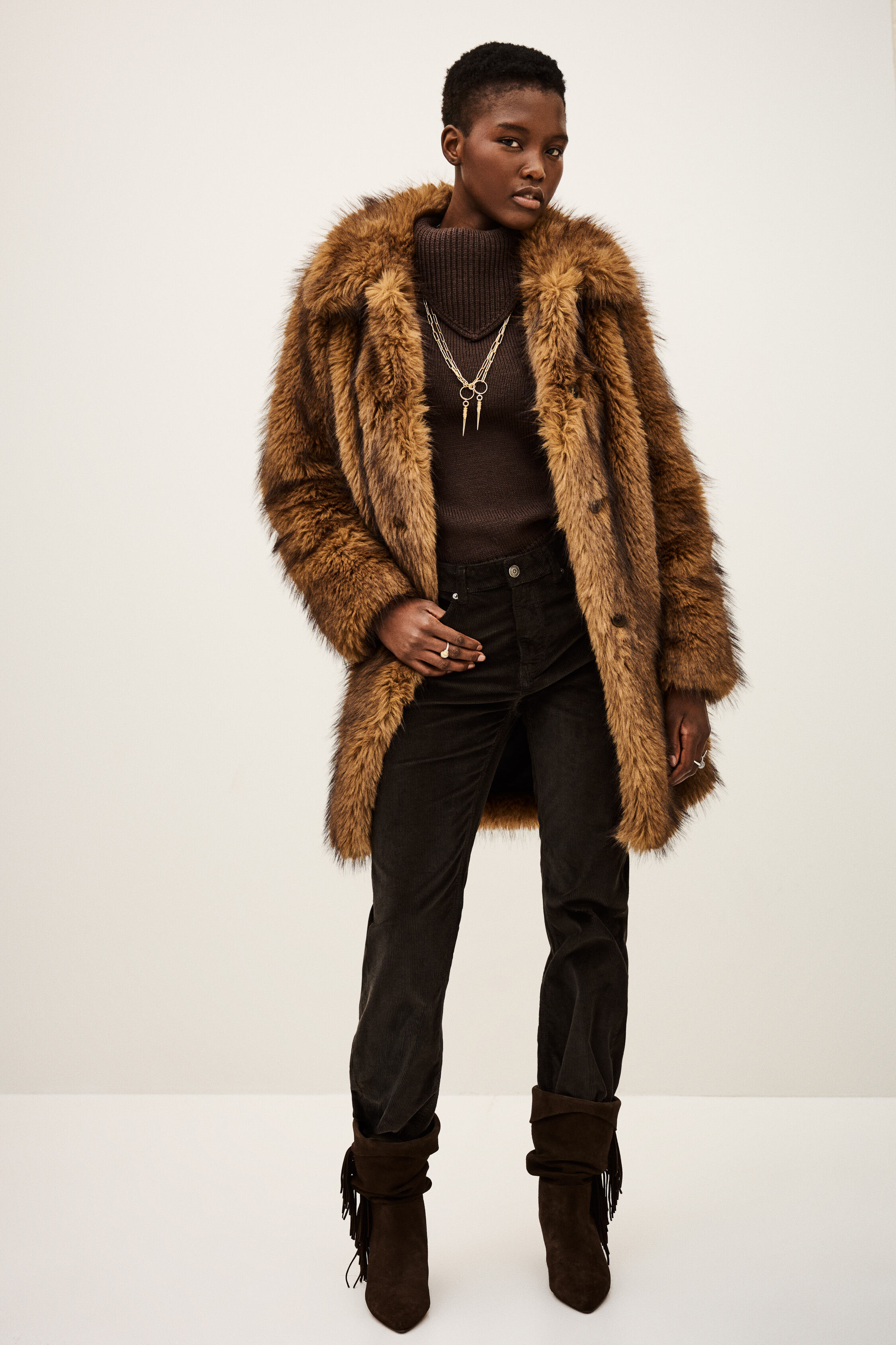 Faux Fur Coat Lestor Beige // ba&sh US