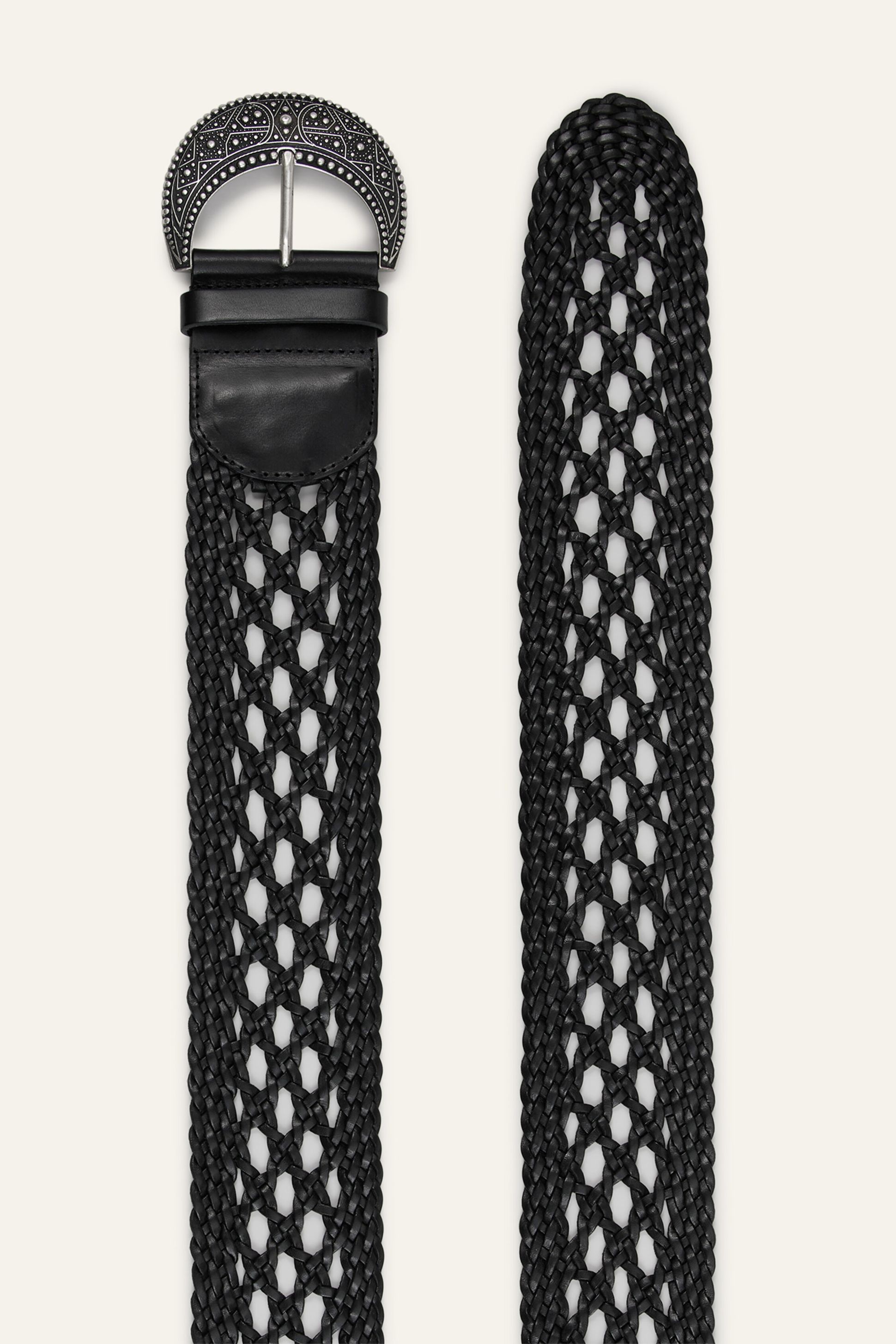 Braided Leather Belt Balmy Black // ba&sh US display picture 3
