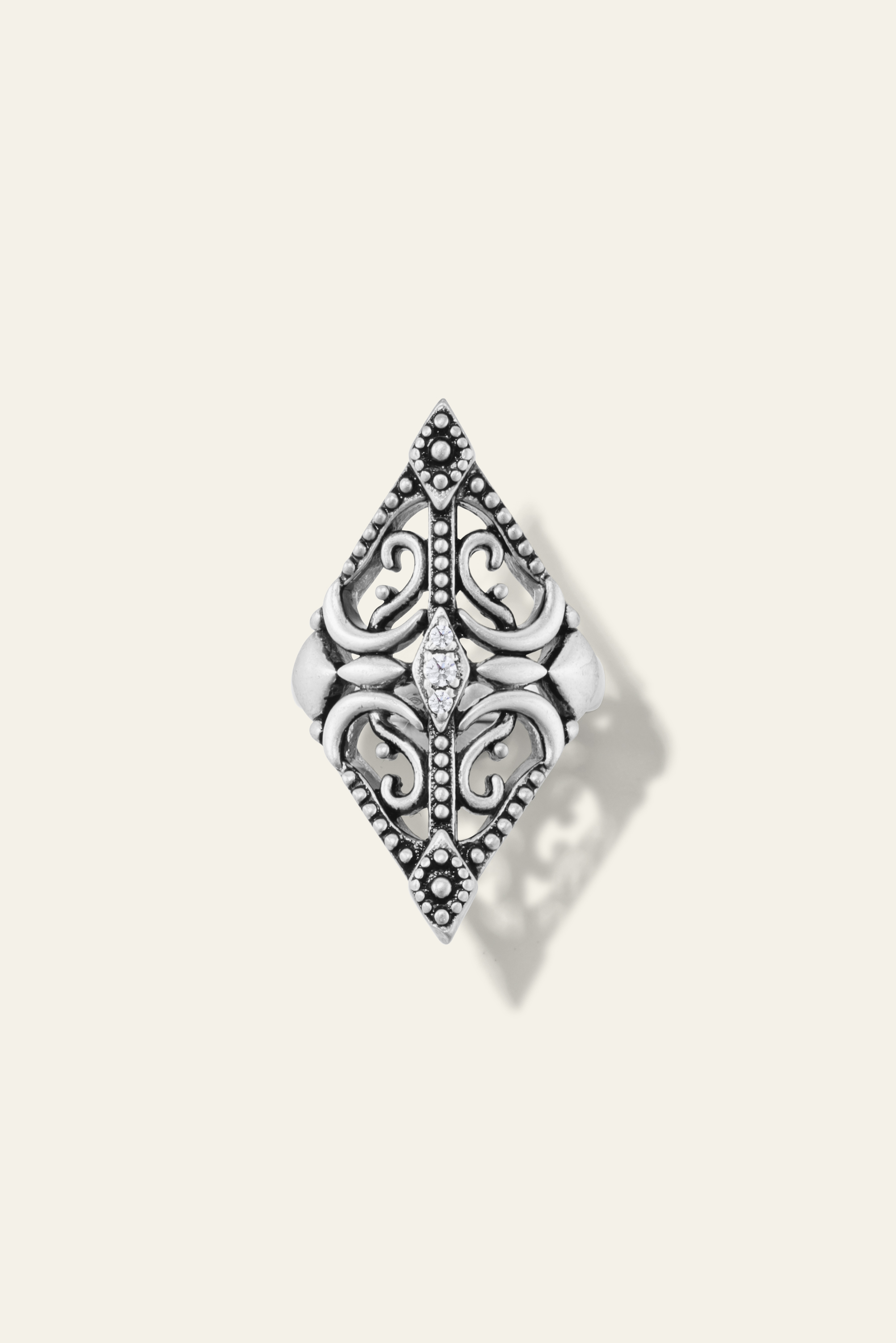 ba&sh Bague Ouragan Gris