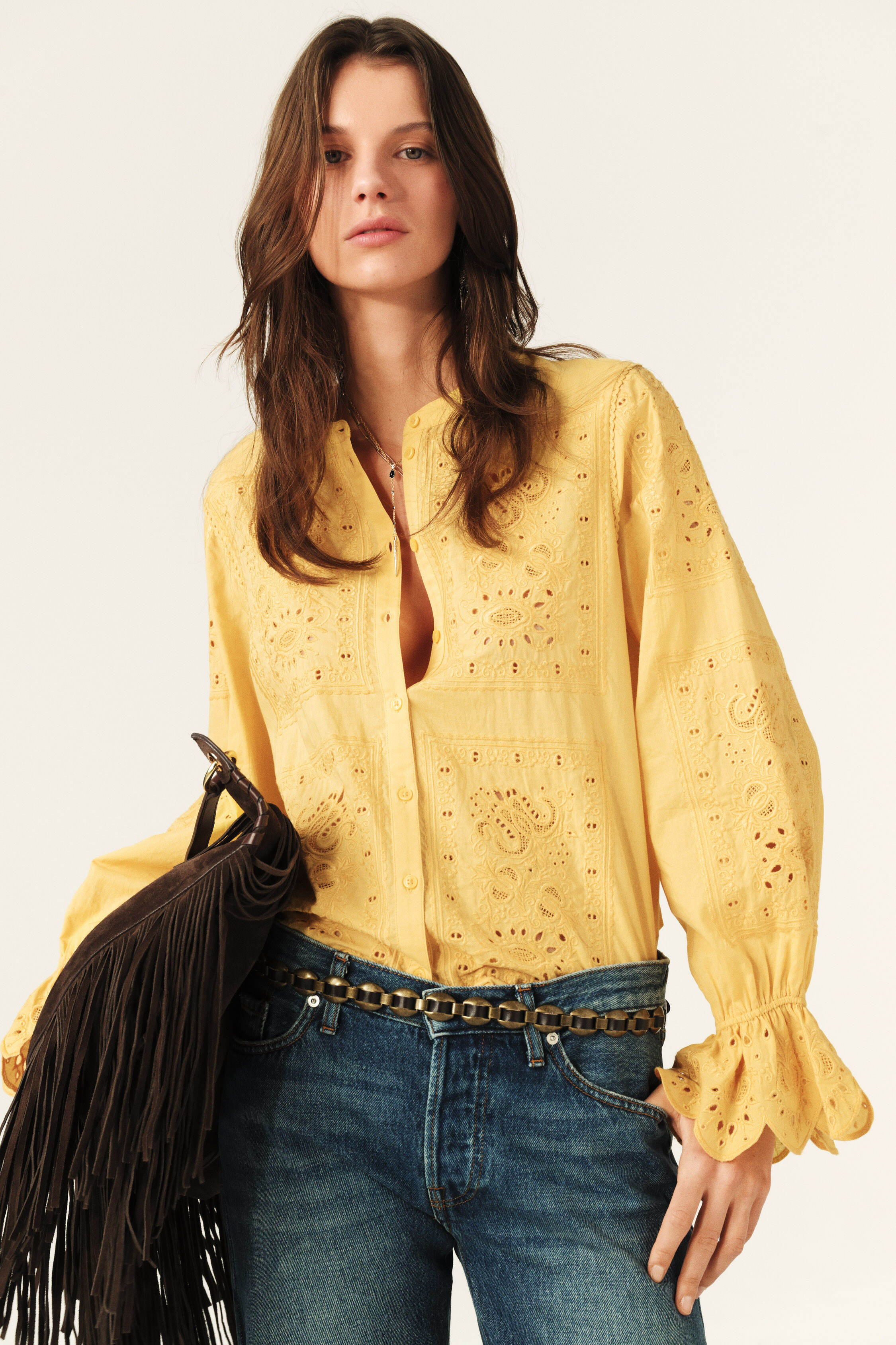 Puff Sleeve Blouse Soraya Yellow // ba&sh US