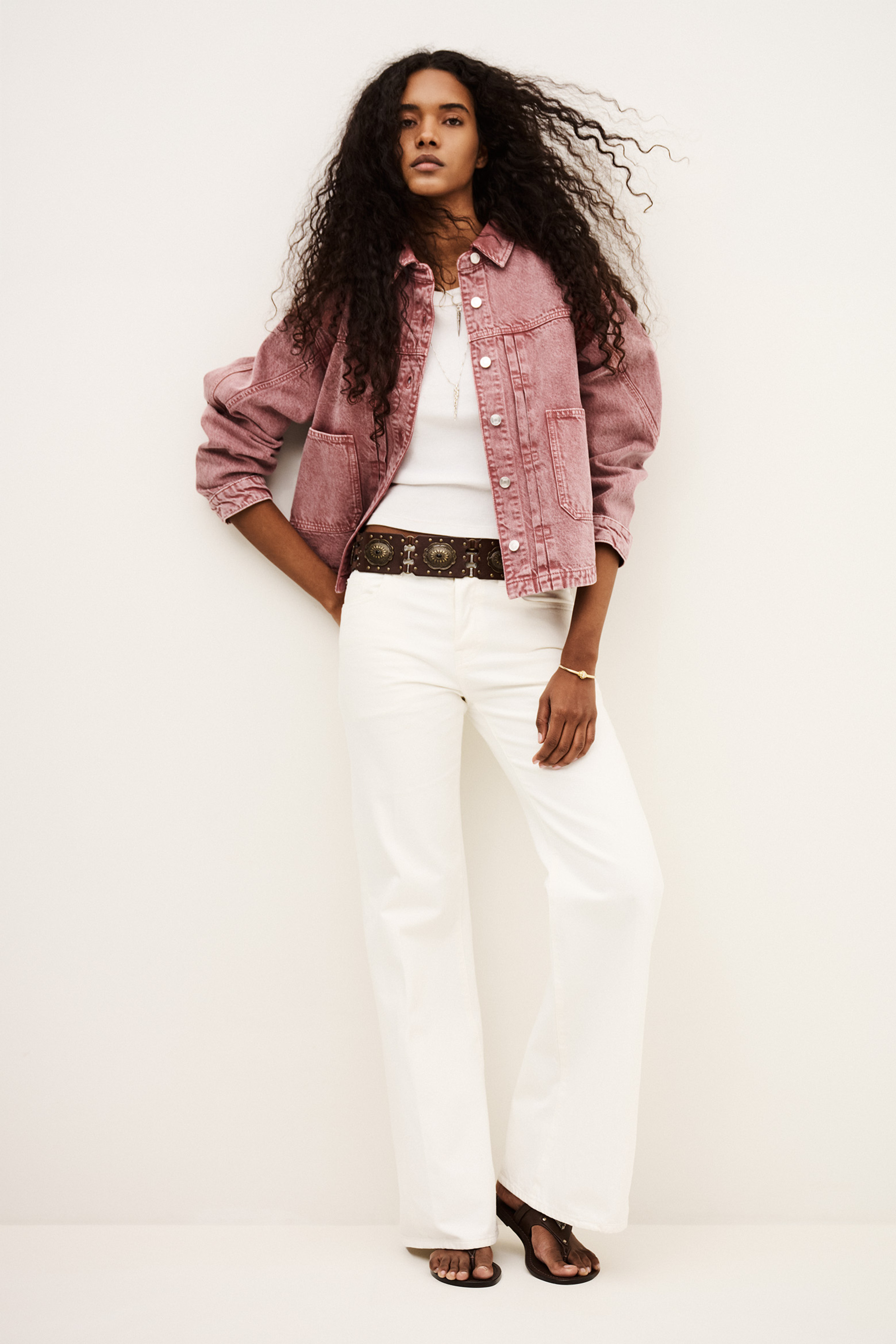 Denim Jacket Runo Pink // ba&sh CA