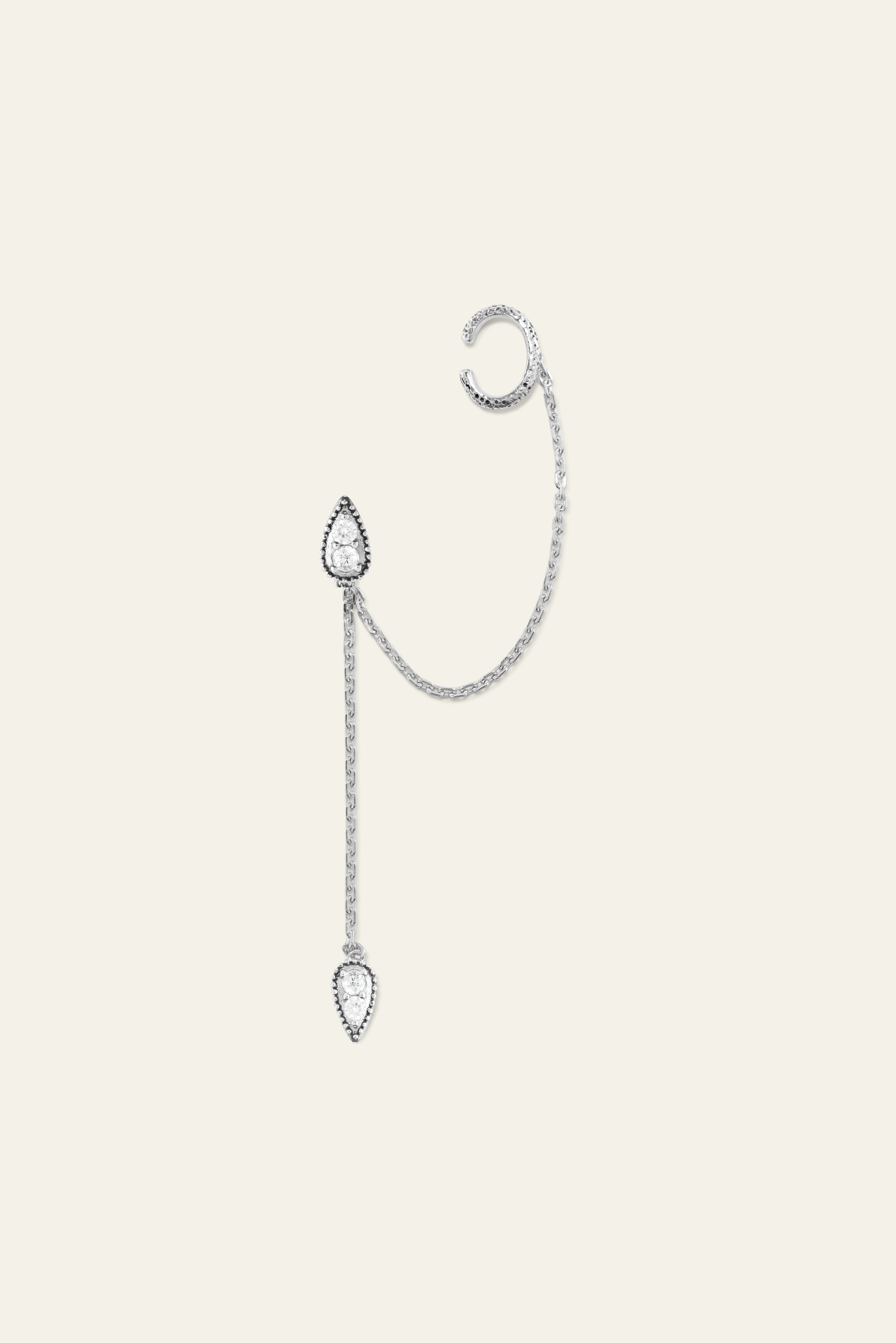 ba&sh Boucle D'Oreille Okami Gris