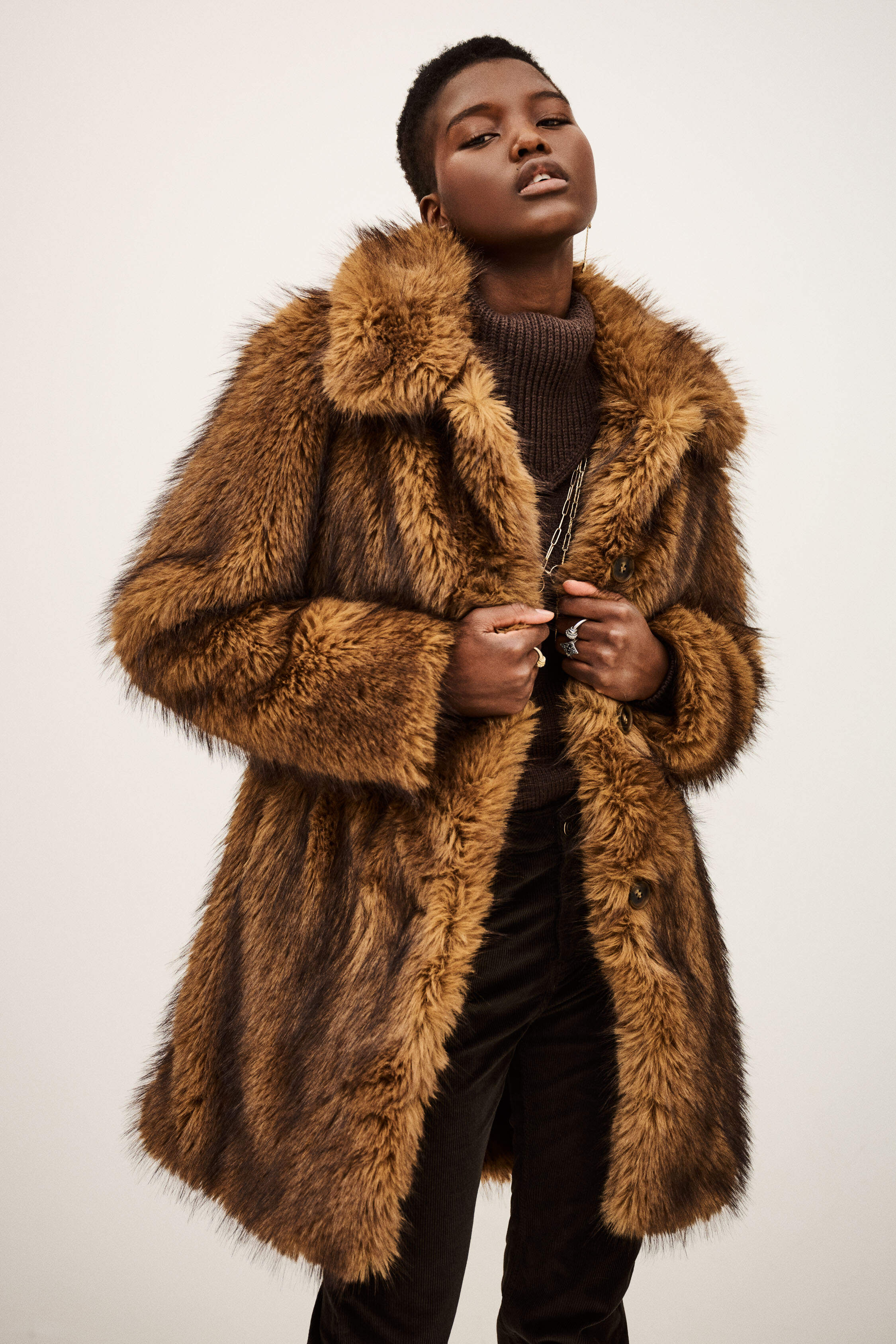Faux Fur Coat Lestor Beige // ba&sh