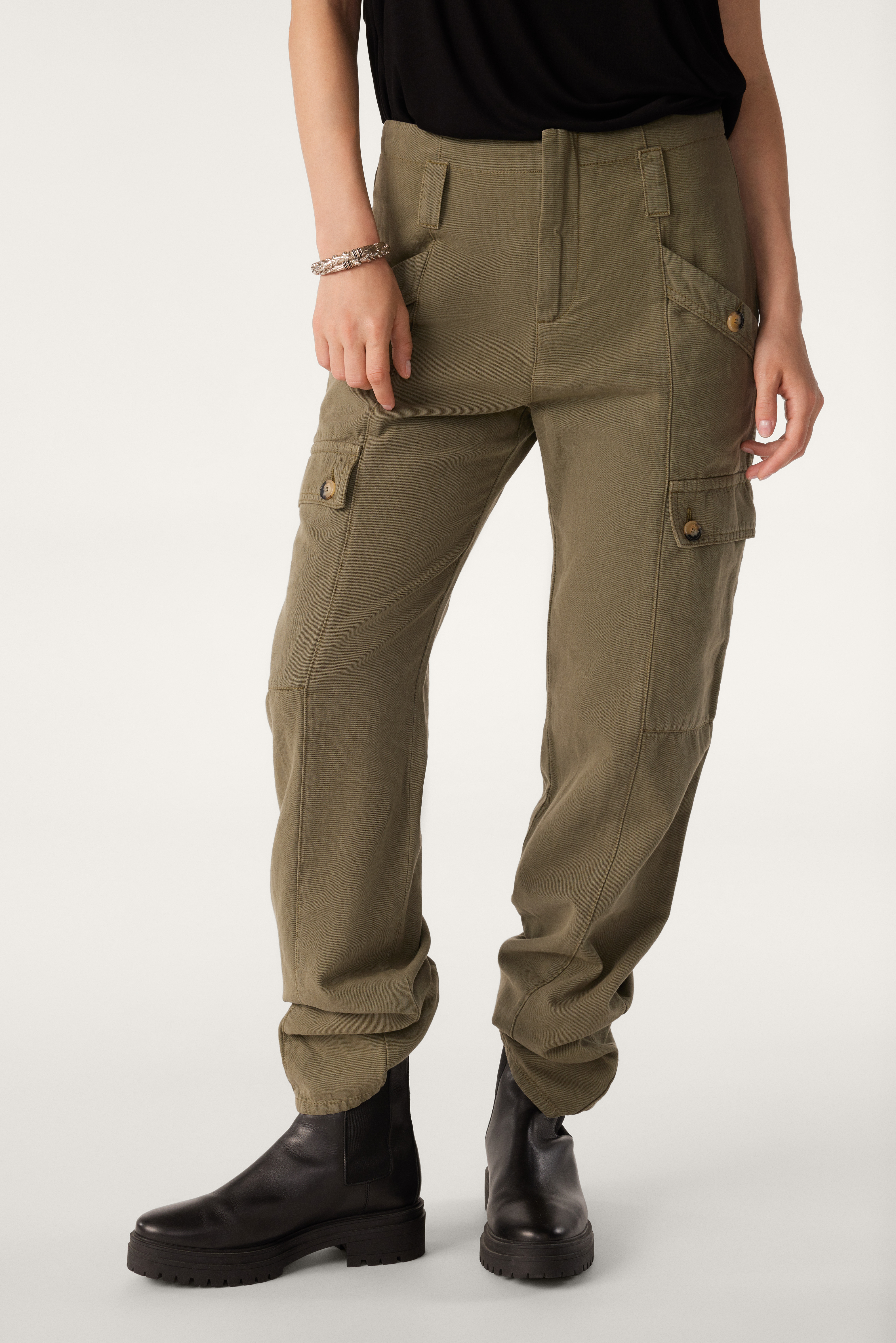 Bronx Khaki Drawcord Cargo Pants – Beginning Boutique NZ