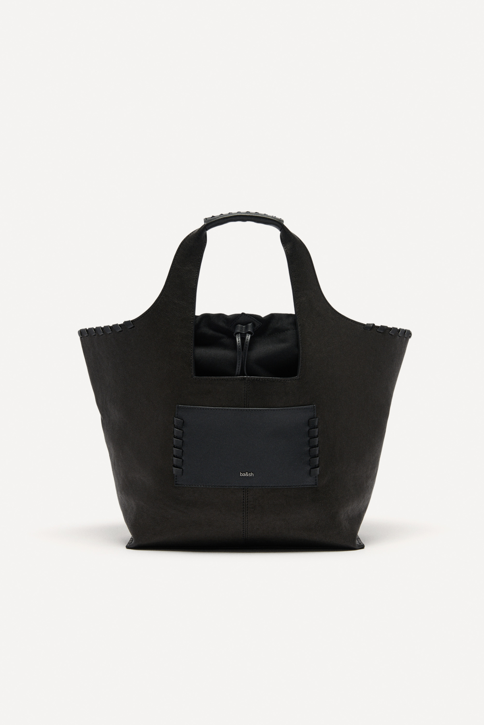Ba&Sh Embossed Leather Shoulder Bag
