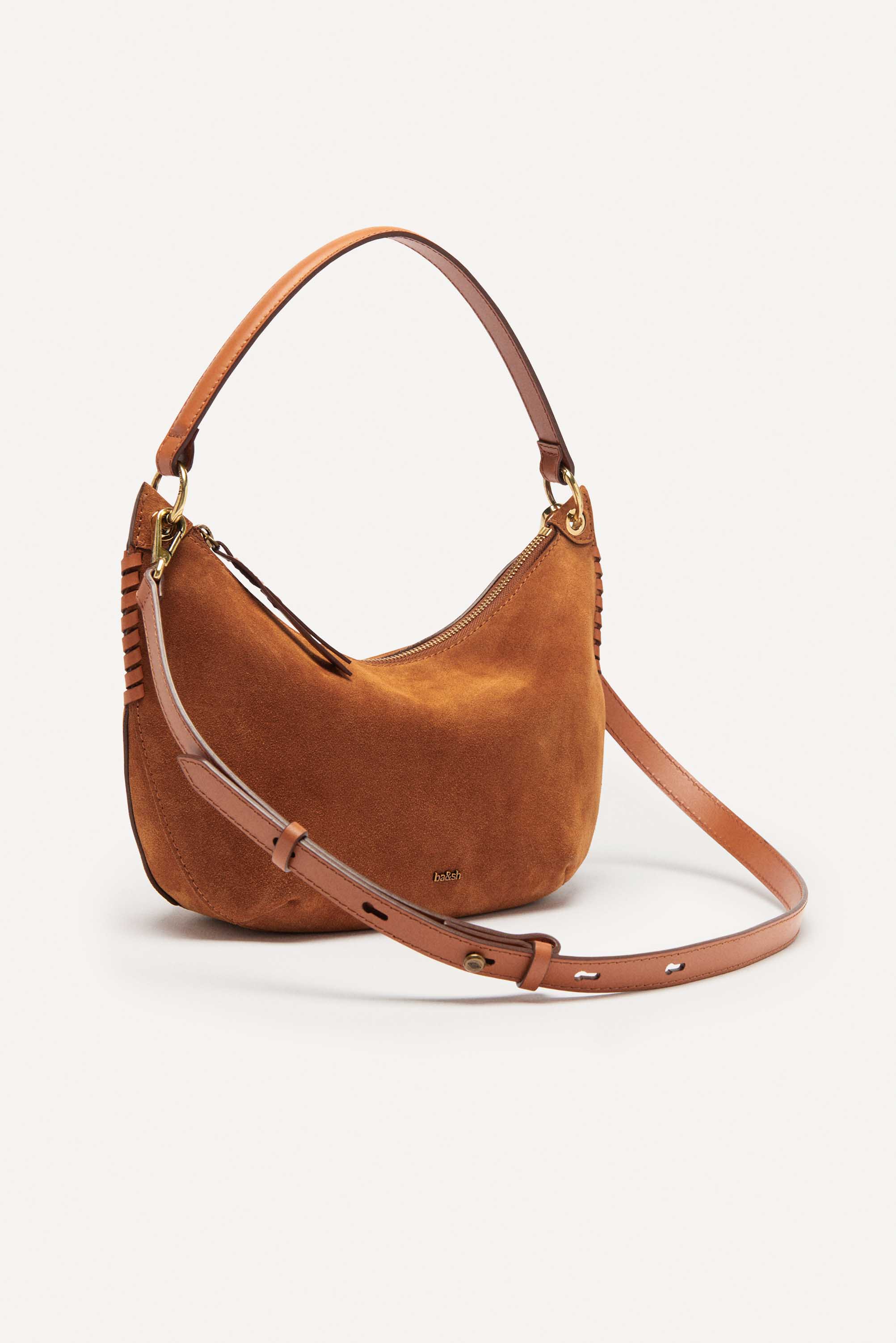 BA&SH Leather Flap Shoulder Bag - Black Shoulder Bags, Handbags - W2H44837