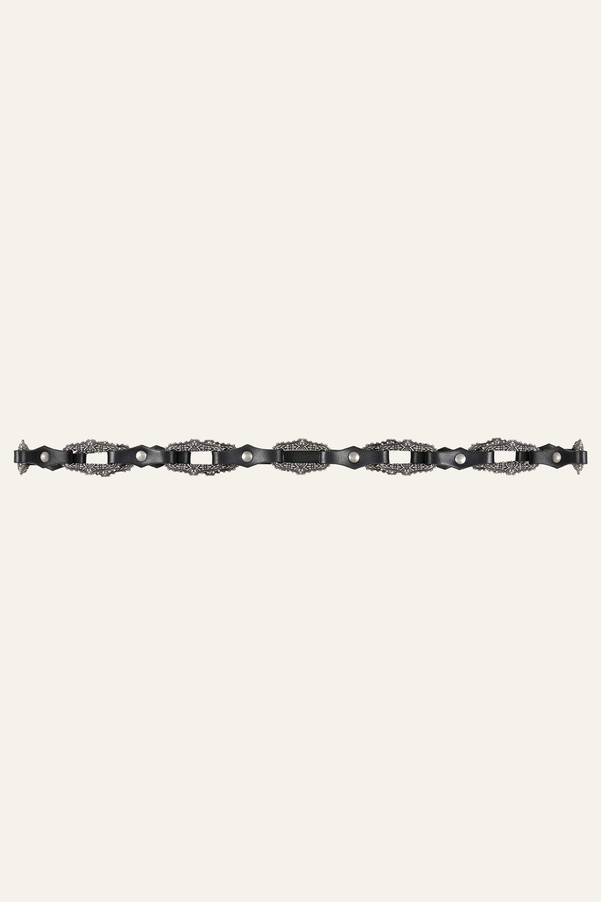 ba&sh Black and Silver Statement Belt Leather Statement Belt Baptiste Black // ba&sh US main image 3