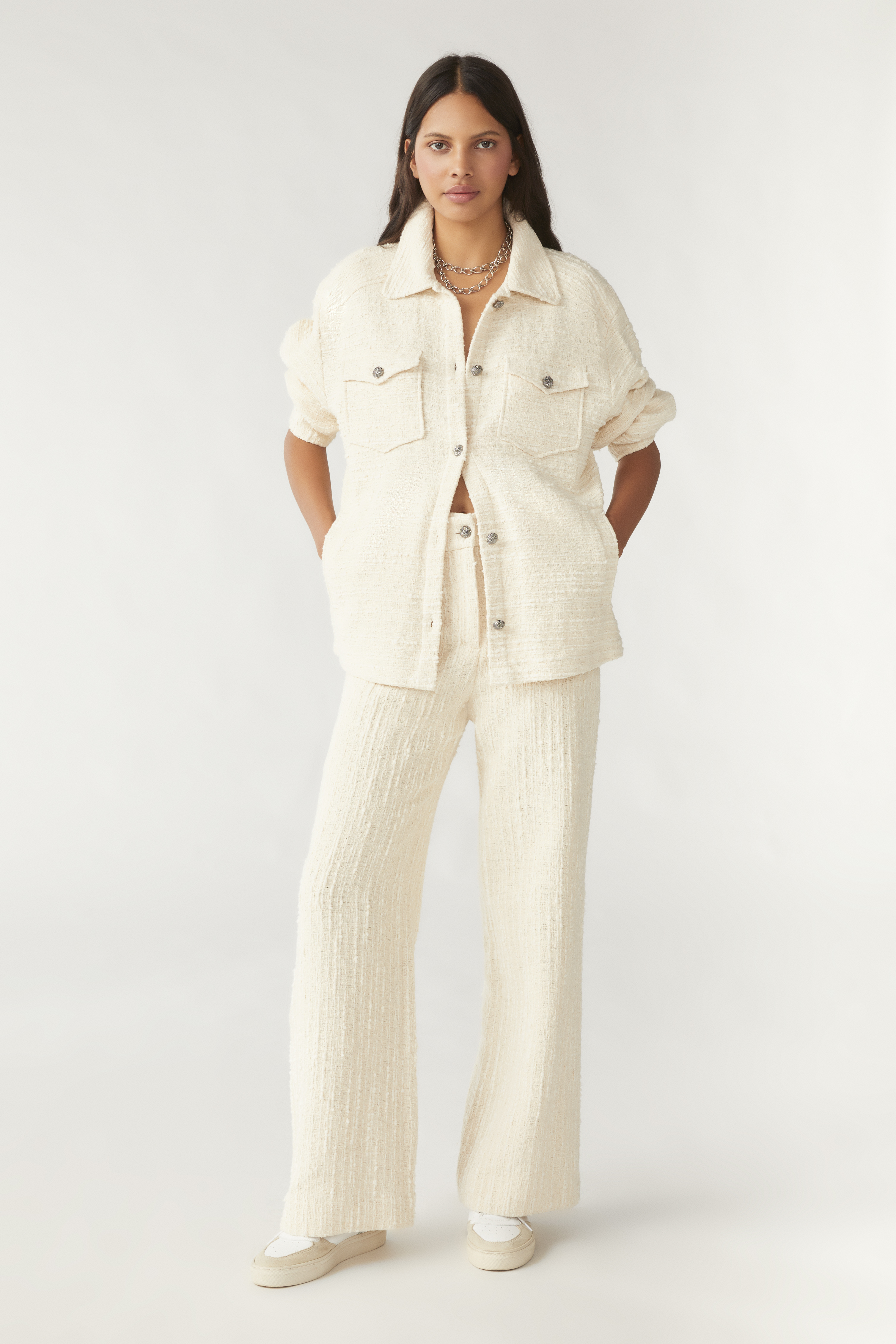 BA&SH Ross cotton-blend twill bootcut pants