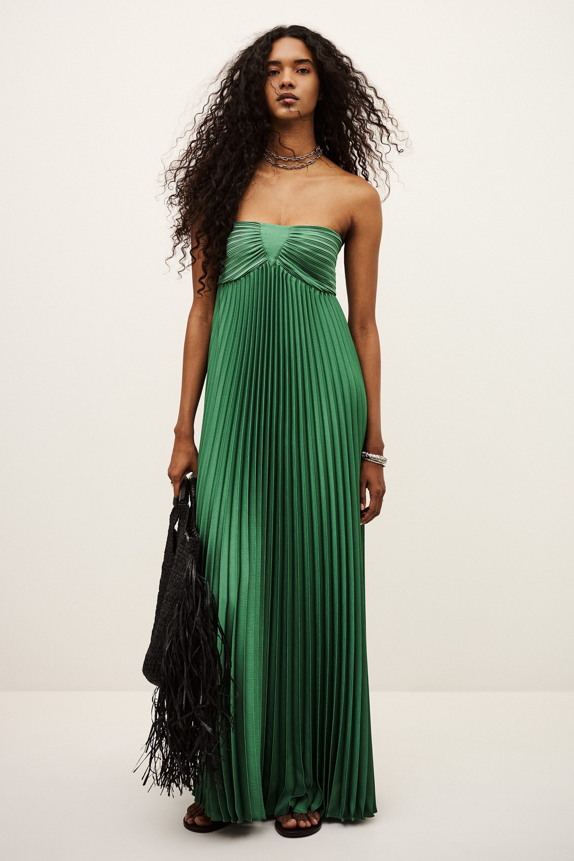 ba&sh green maxi dress 1E26WILL_VERT Kaeli Sequin Dress