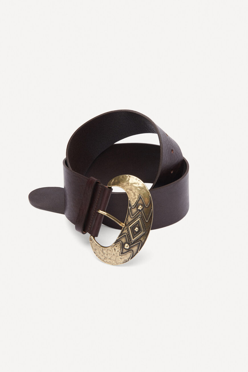 Sac ceinture - Agneau & métal doré, bordeaux — Mode