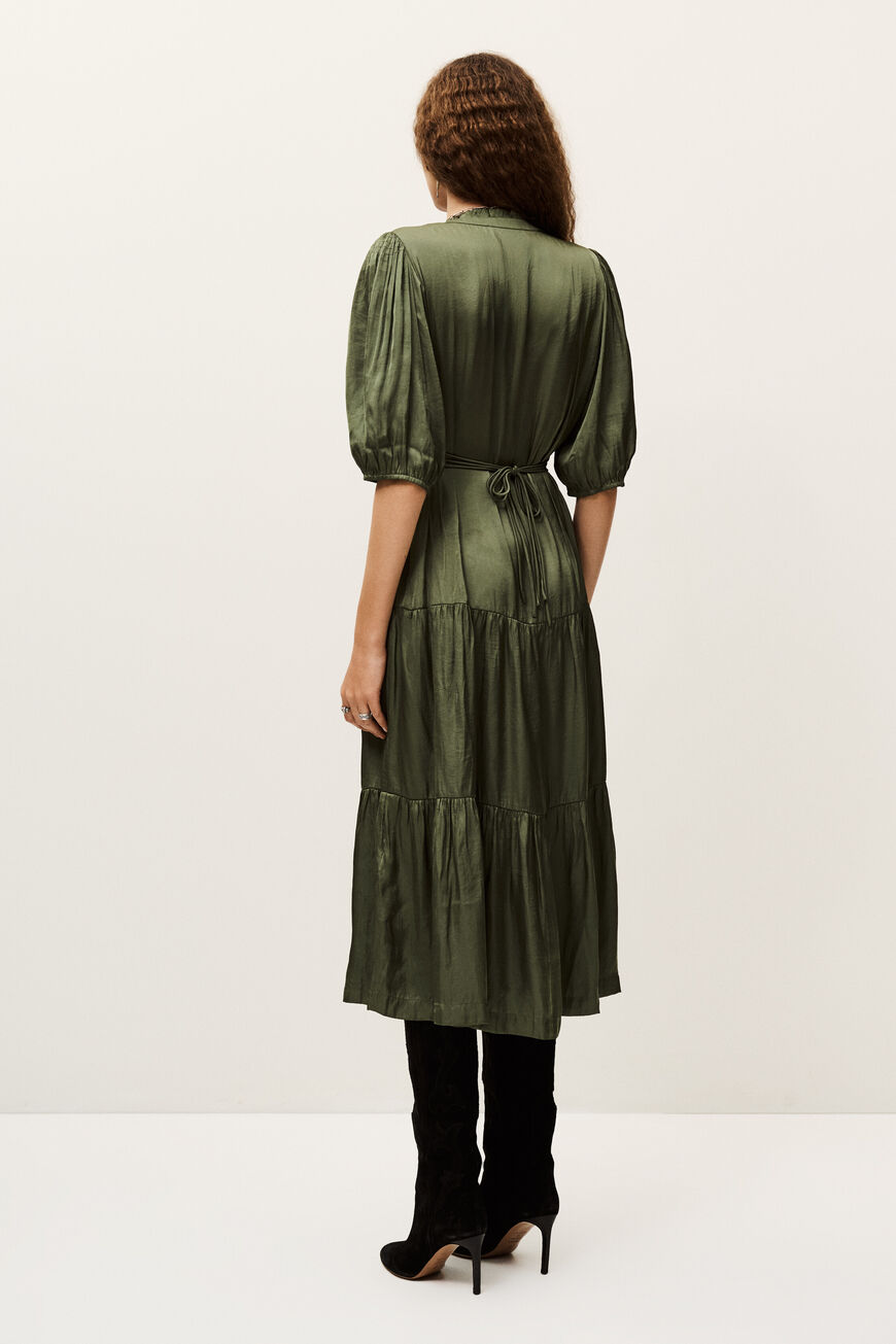 ba&sh green dress Midi Dress Dove Green // ba&sh US