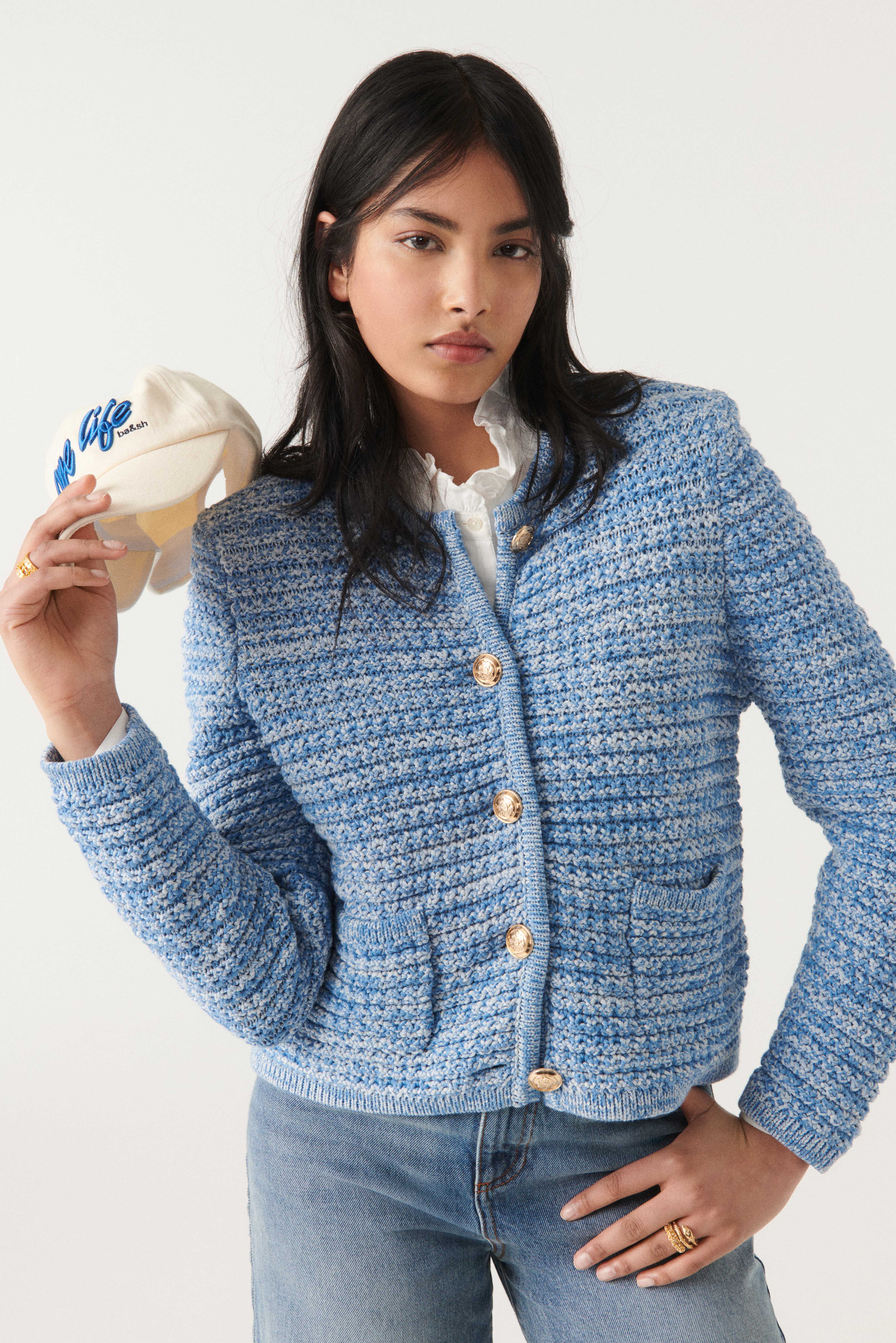 GUSPA CARDIGAN BLUE // ba&sh US