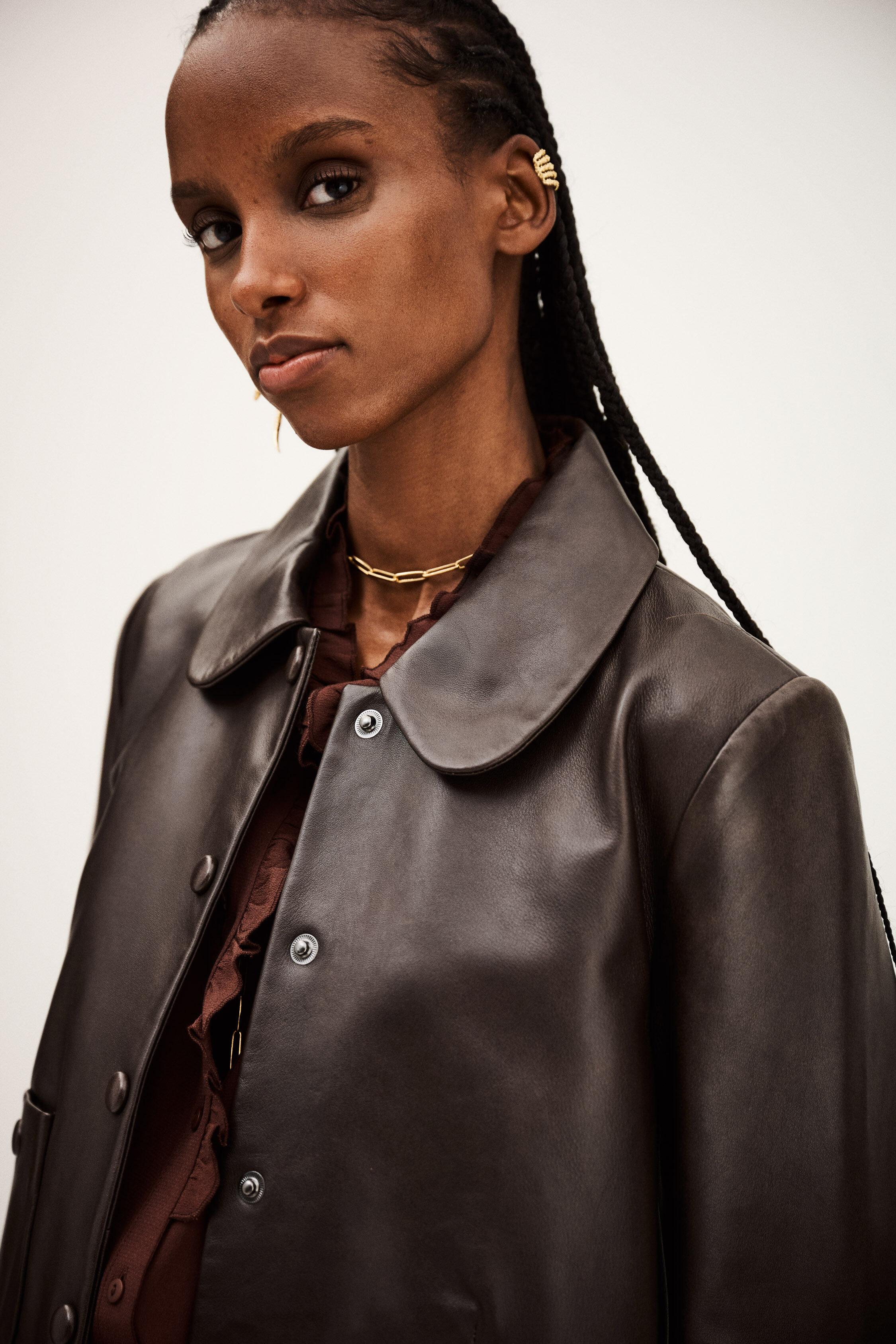 Peter Pan Collar Jacket Milos Brown // ba&sh US