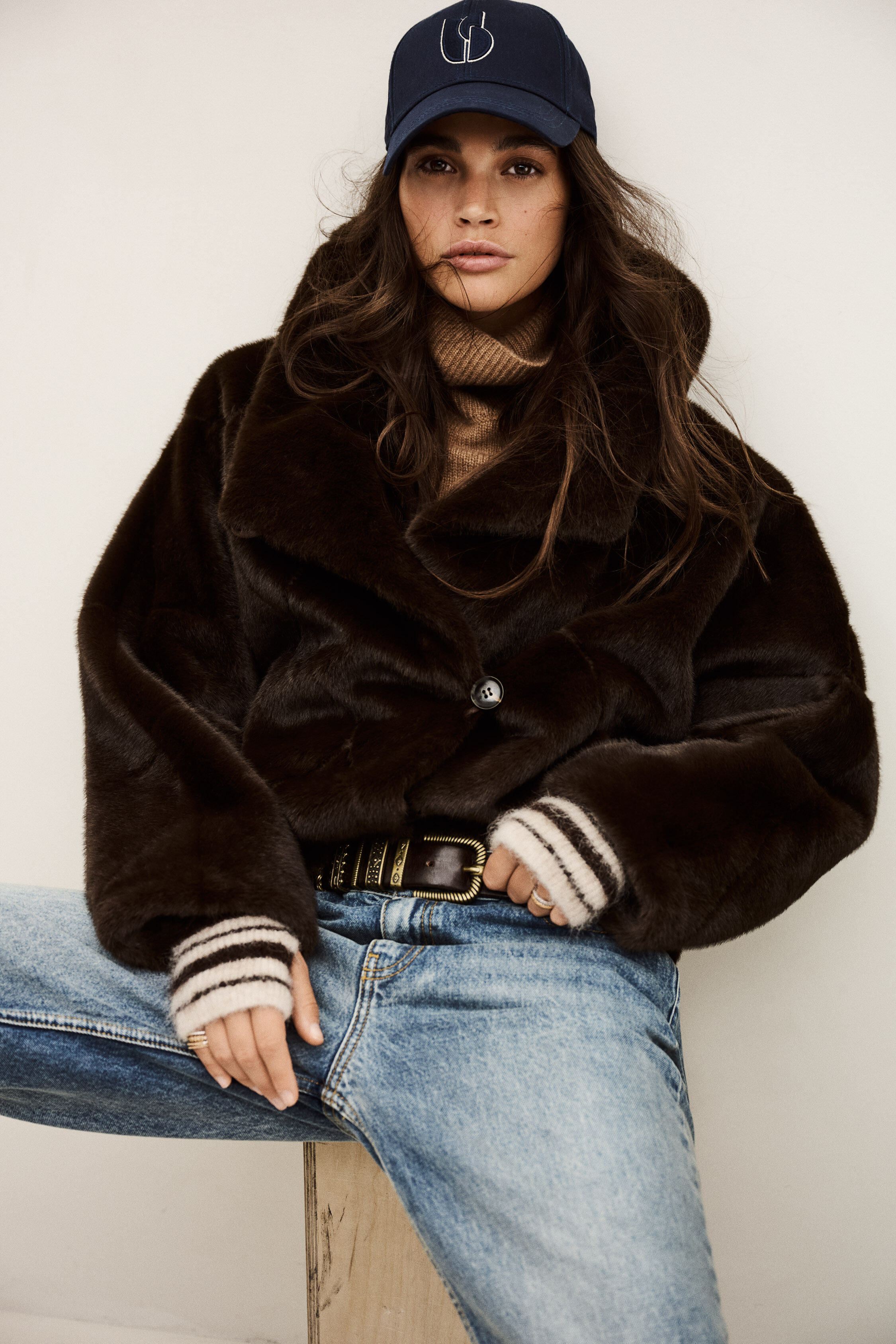 Faux Fur Coat Pinie Brown // ba&sh US