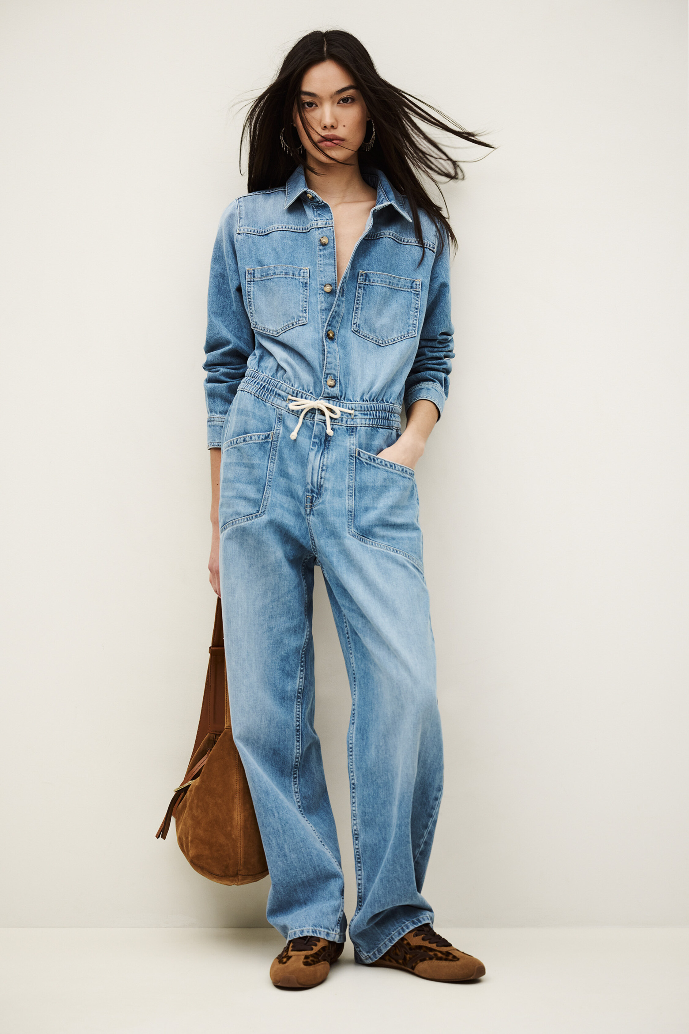 Denim Cargo Jumpsuit Myrella Blue // ba&sh US