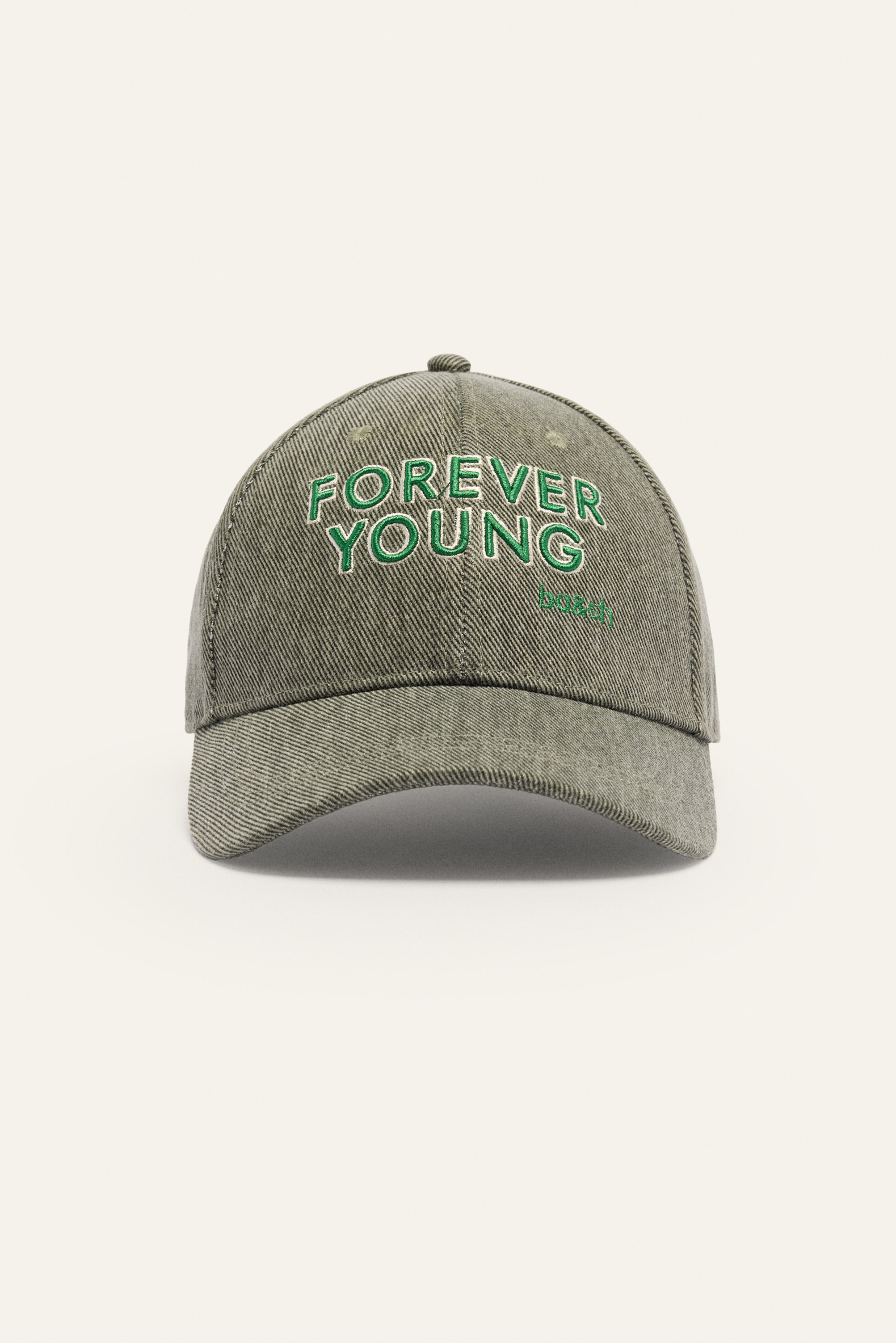 ba&sh Casquette En Coton Hever Kaki