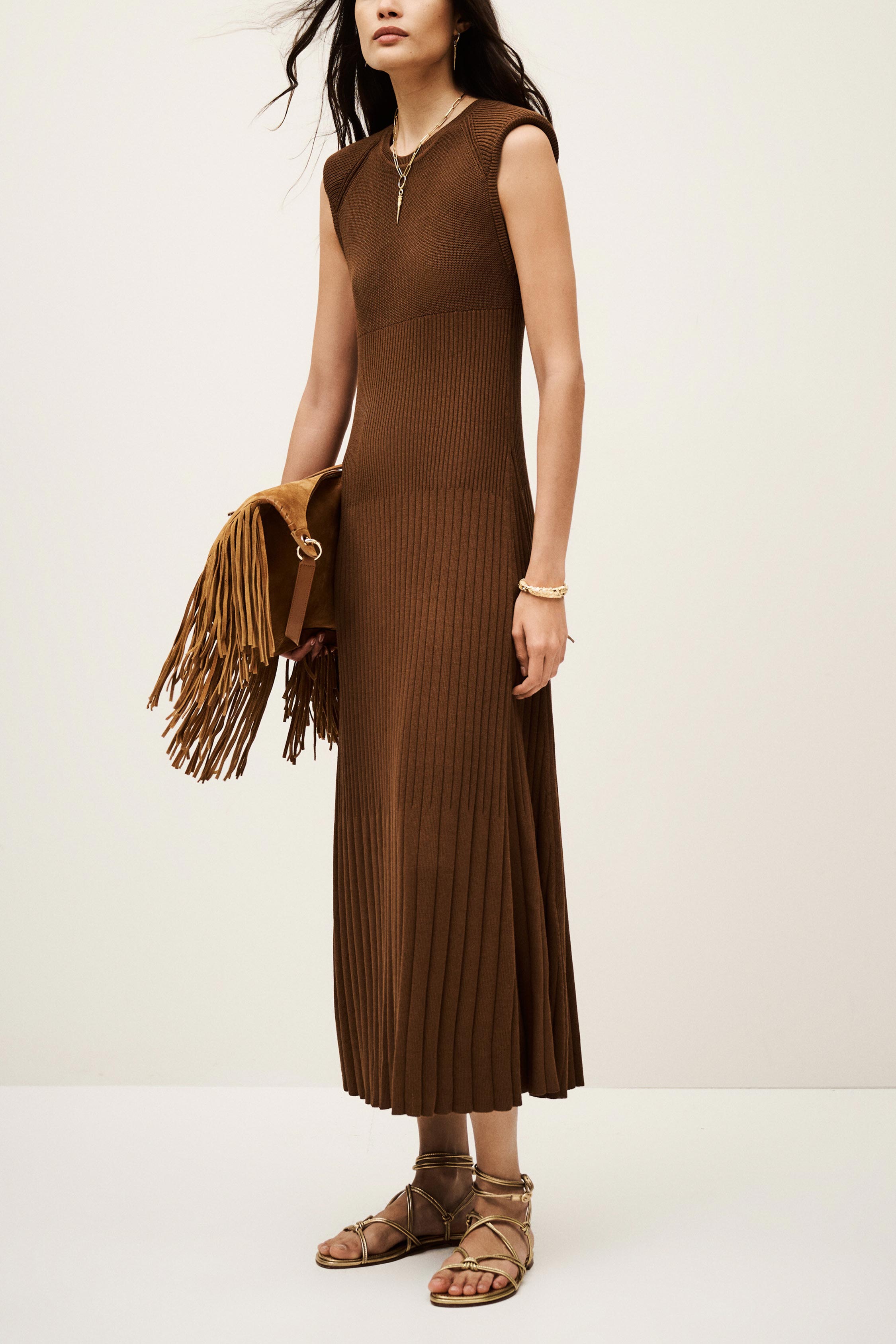 Maxi-Length Dress Essie Brown // ba&sh AU