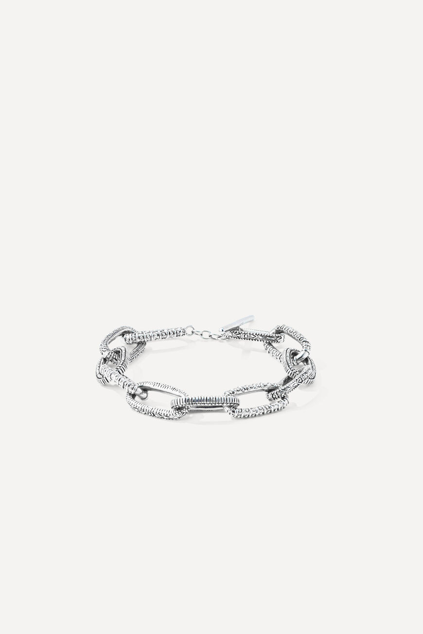 Bracelet Grosse Maille Boki Gris Ba Sh Fr