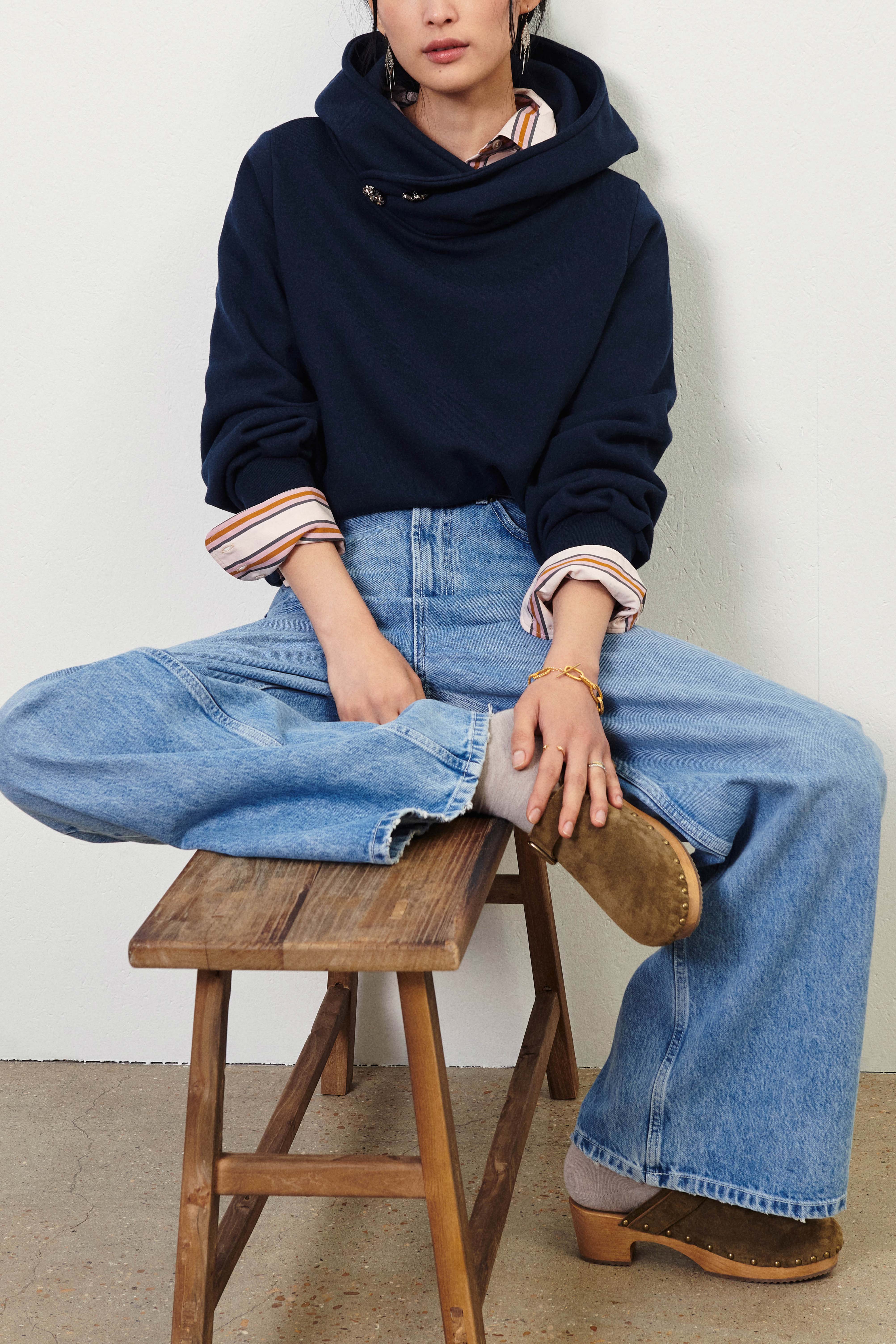 sweatshirt mit kapuze DAREN MARINEBLAU // bau0026sh DE