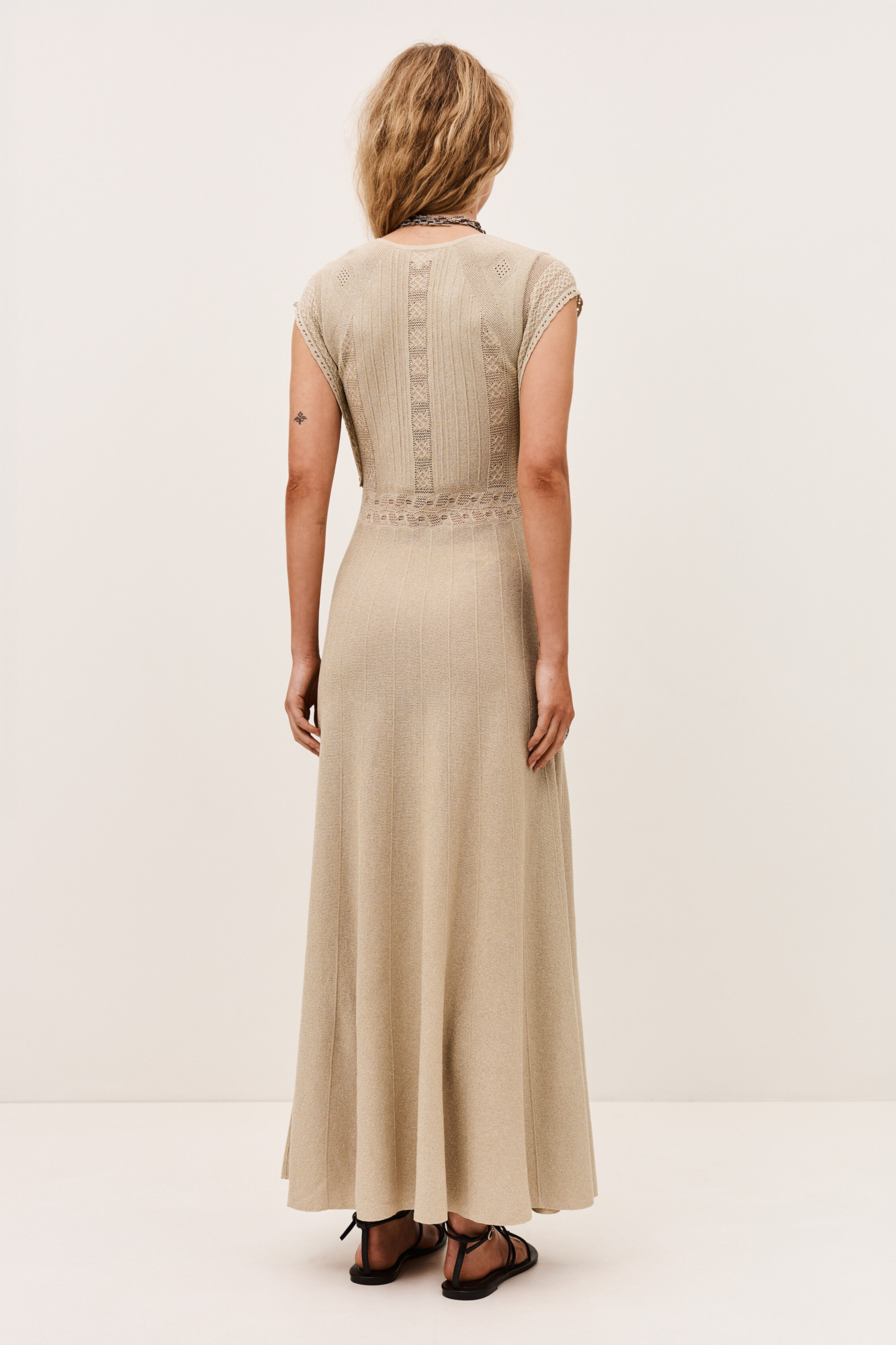 ba&sh - Round Collar Dress Pasqualina for Women - Gold - Size XS ba&sh - Round Collar Dress Pasqualina for Women - Gold - Size XS