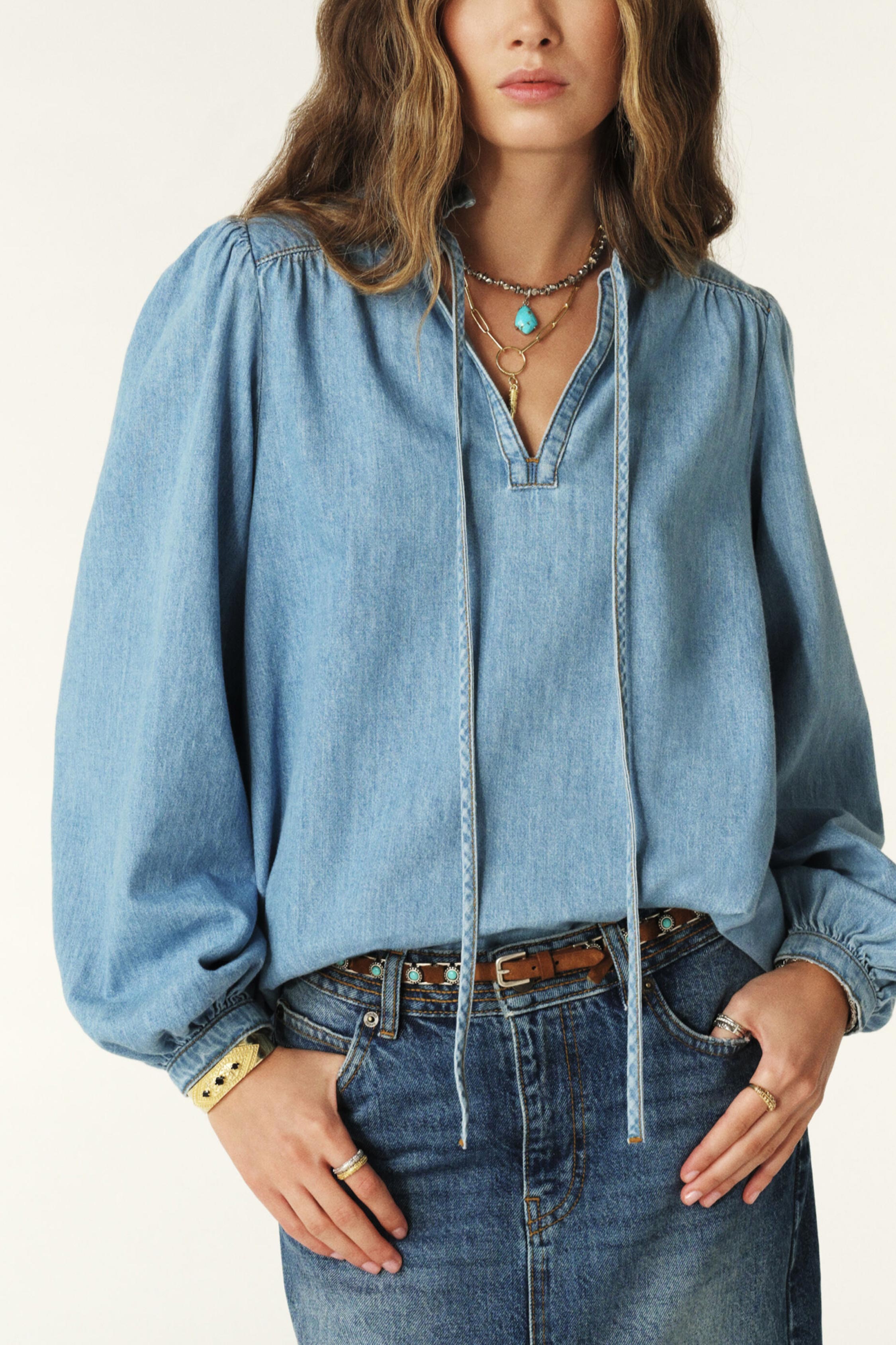 Denim Blouse Louise Blue // ba&sh CA