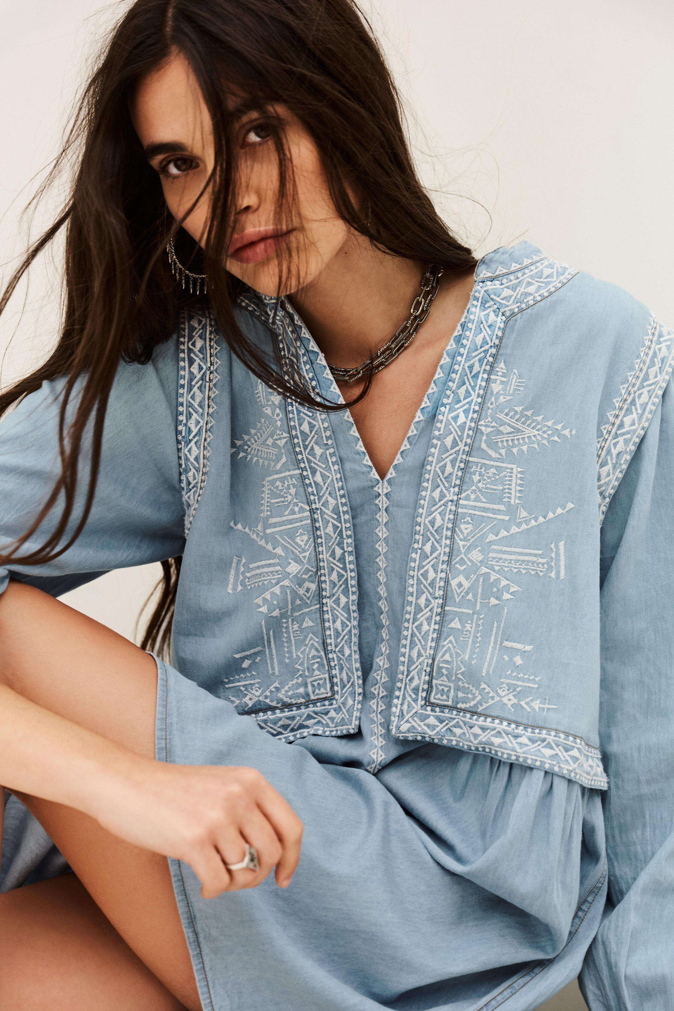 bash denim dress ba&sh - Dress Laen for Woman - Blue