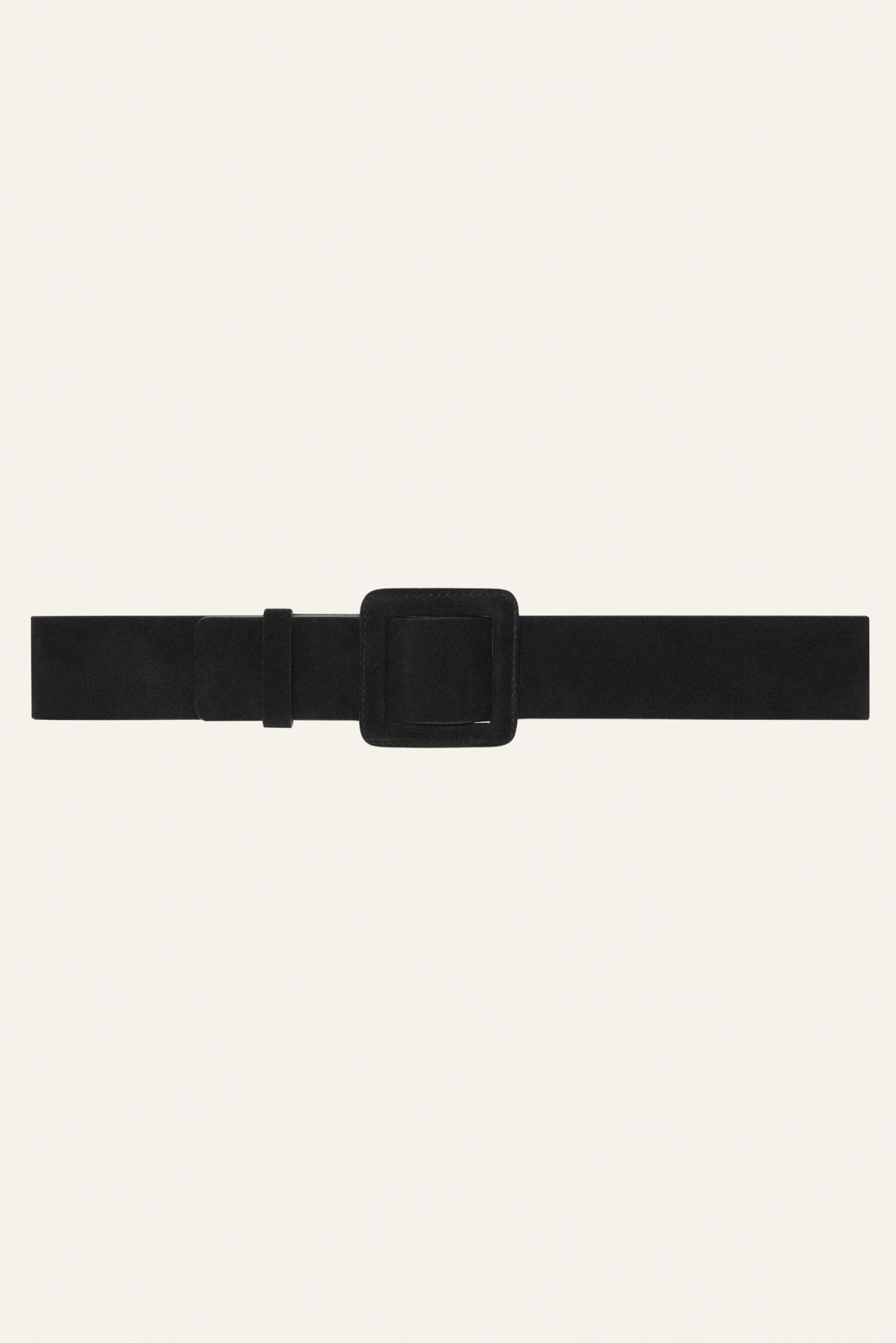 Suede Square Buckle Belt Betty Black // ba&sh US
