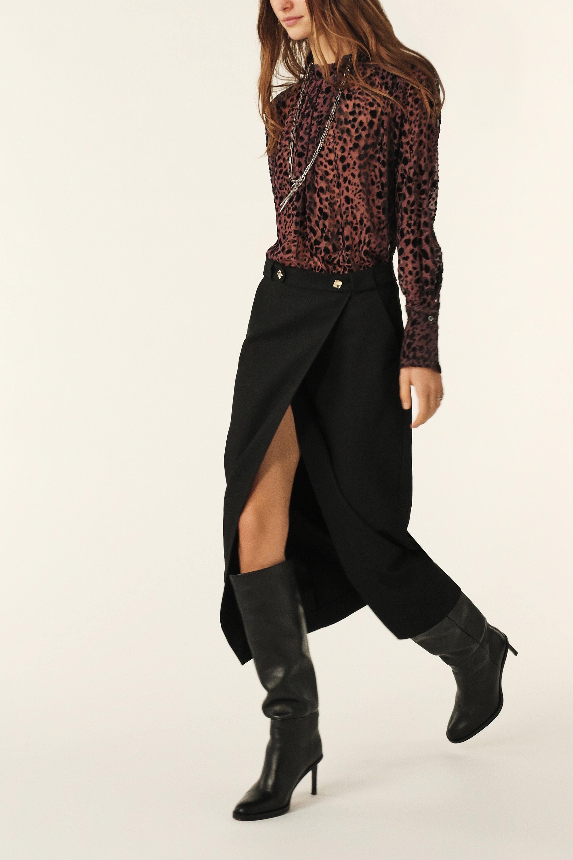 Jupe Noire Ajustée Oasis - Taille 8, Longueur Maxi, Occasion Très Bon état