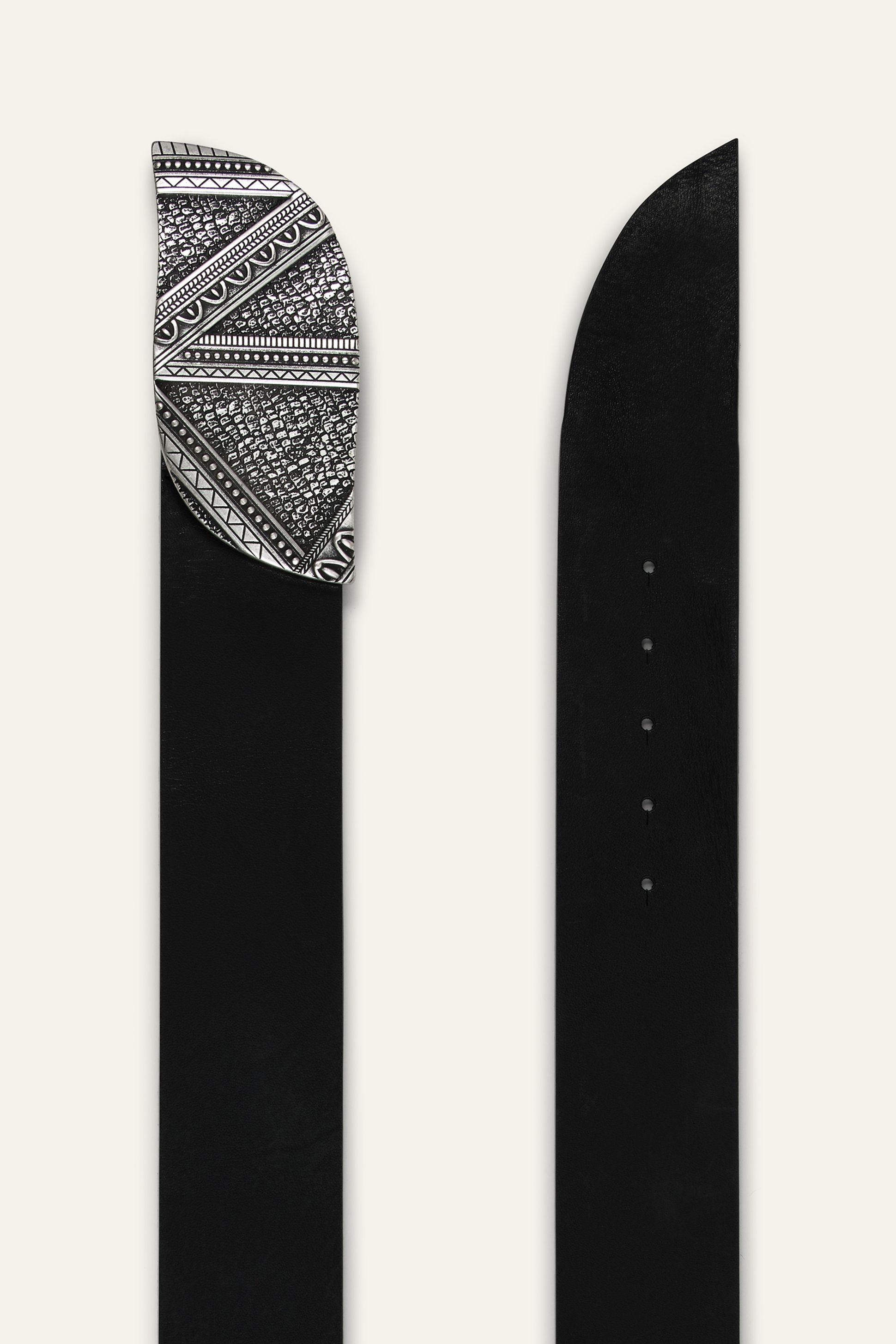 Leather Belt Beira Black // ba&sh US display picture 3
