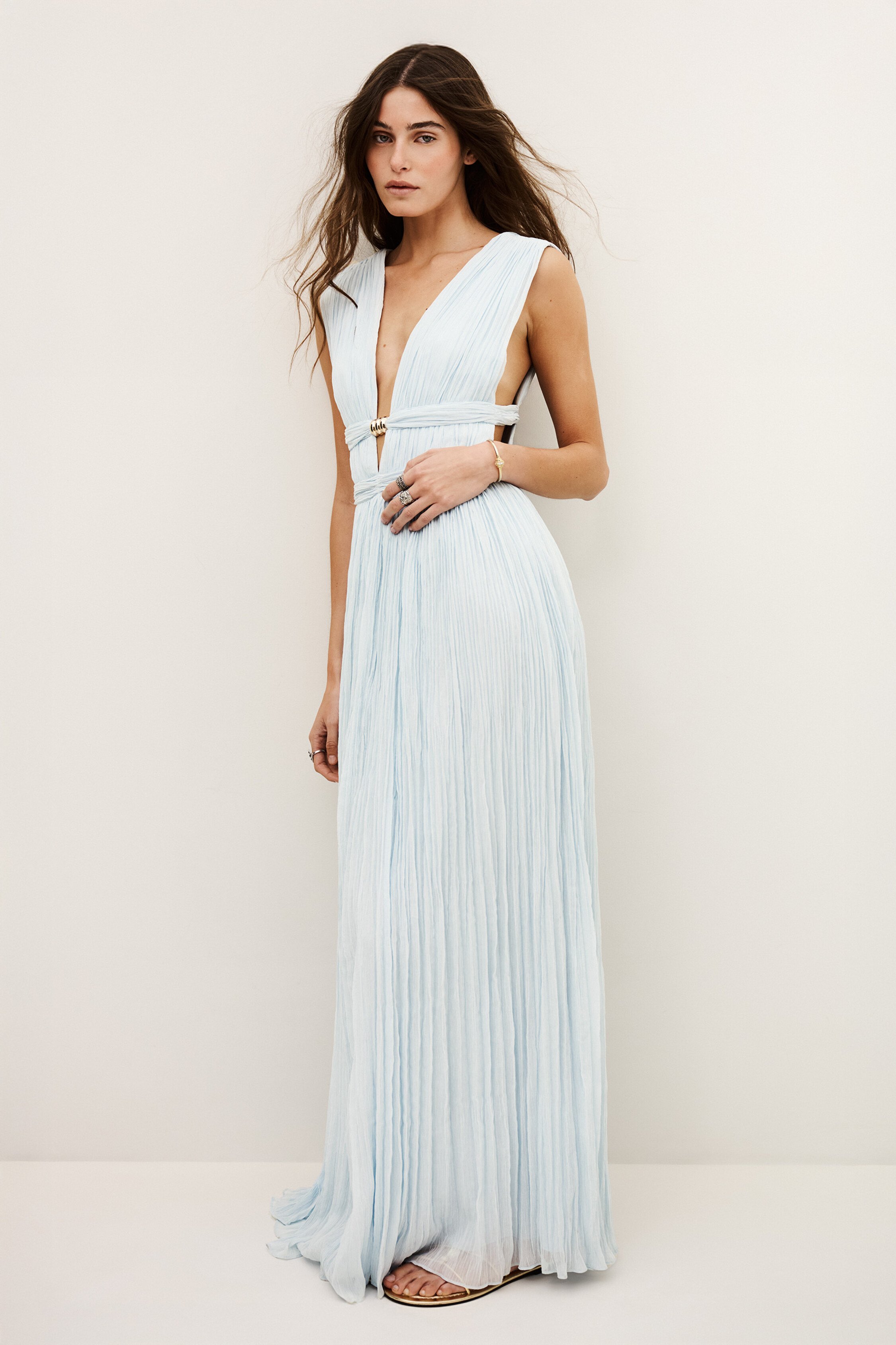 Ba&sh Tania Maxi Dress - Blue