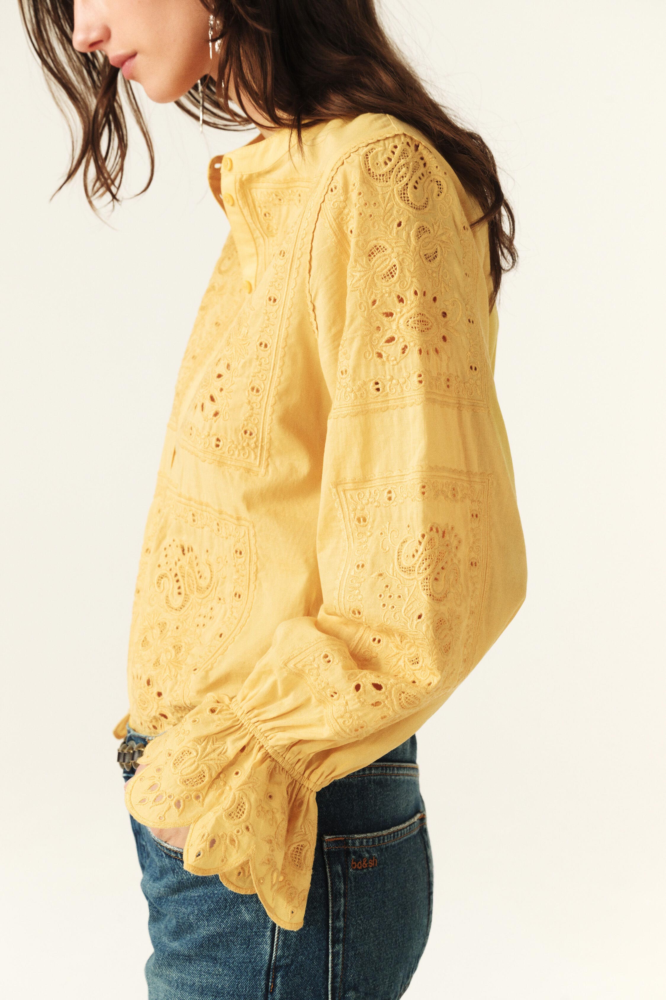 Puff Sleeve Blouse Soraya Yellow // ba&sh US